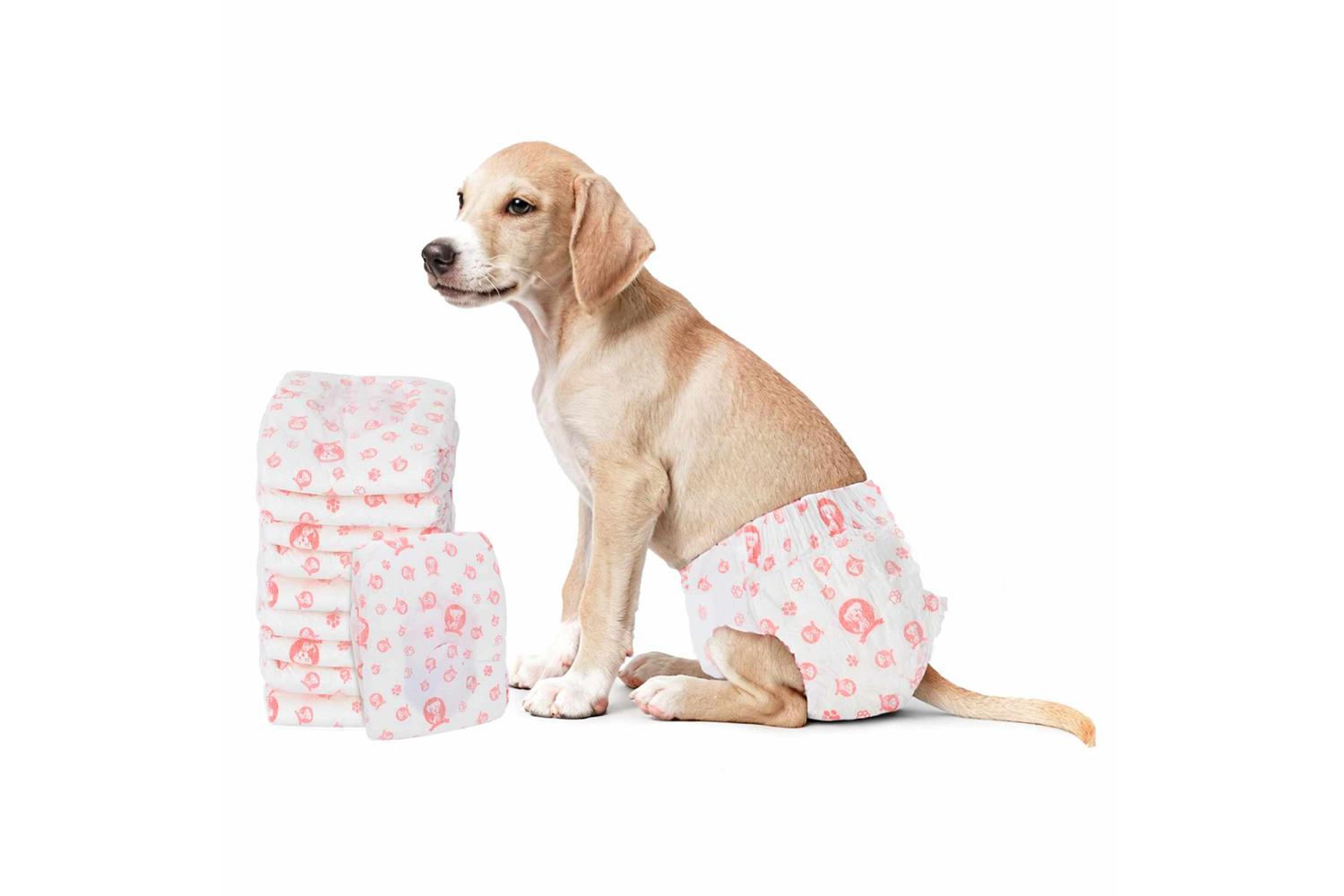 Vidaxl Disposable Dog Diaper Female 30 Pcs White M-3