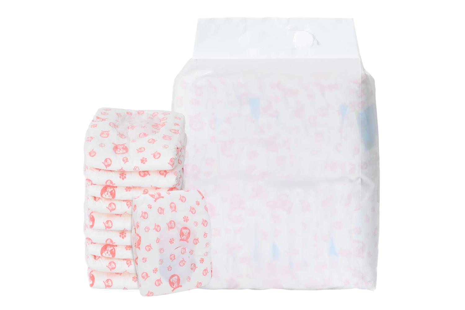 Vidaxl Disposable Dog Diaper Female 50 Pcs White M-2