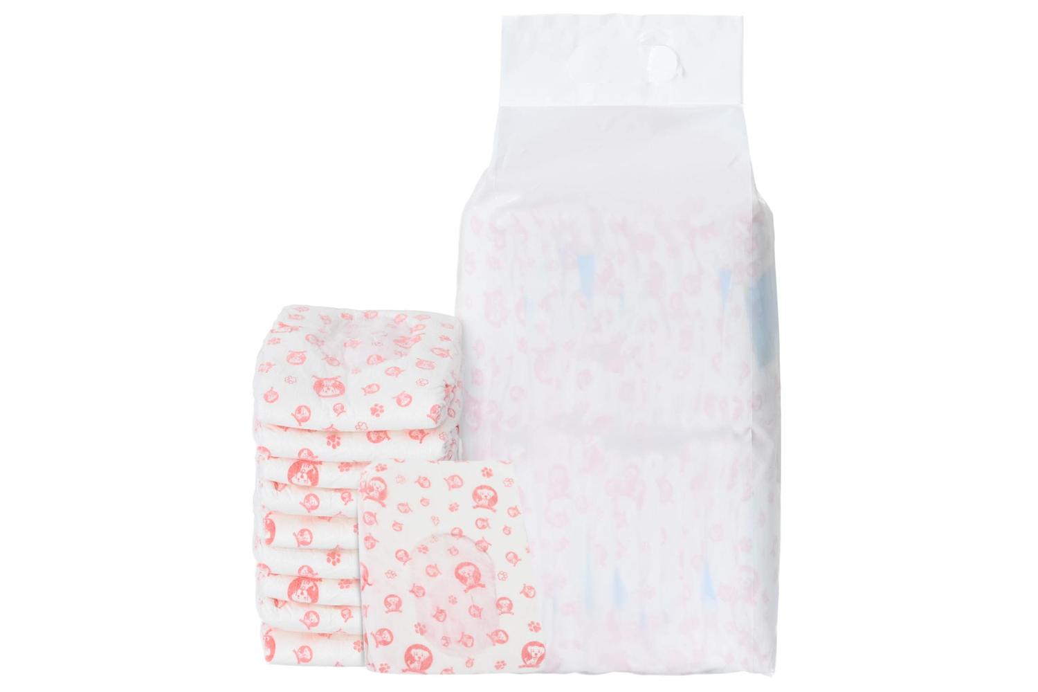 Vidaxl Disposable Dog Diaper Female 30 Pcs White L-2