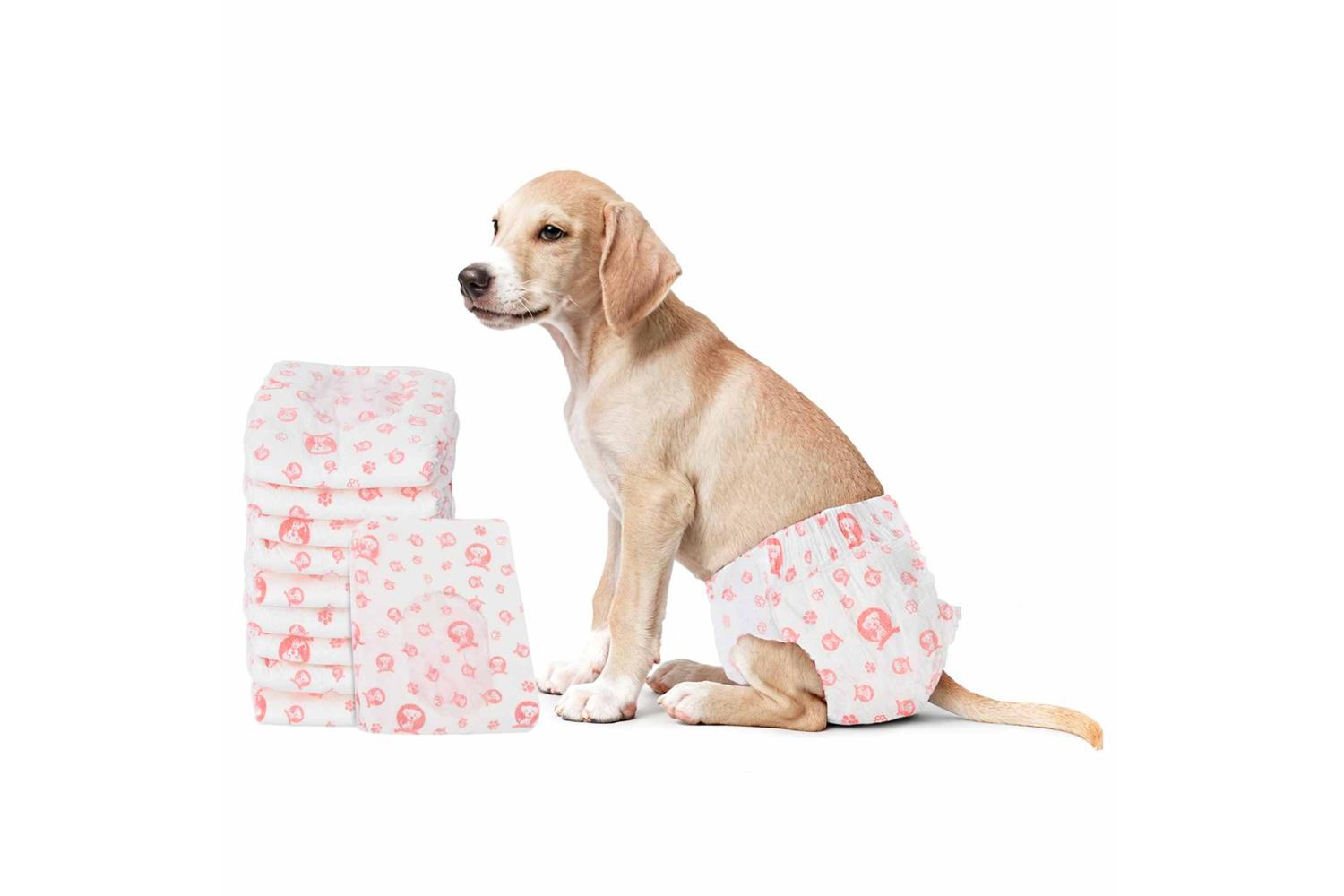 Vidaxl Disposable Dog Diaper Female 50 Pcs White L-3