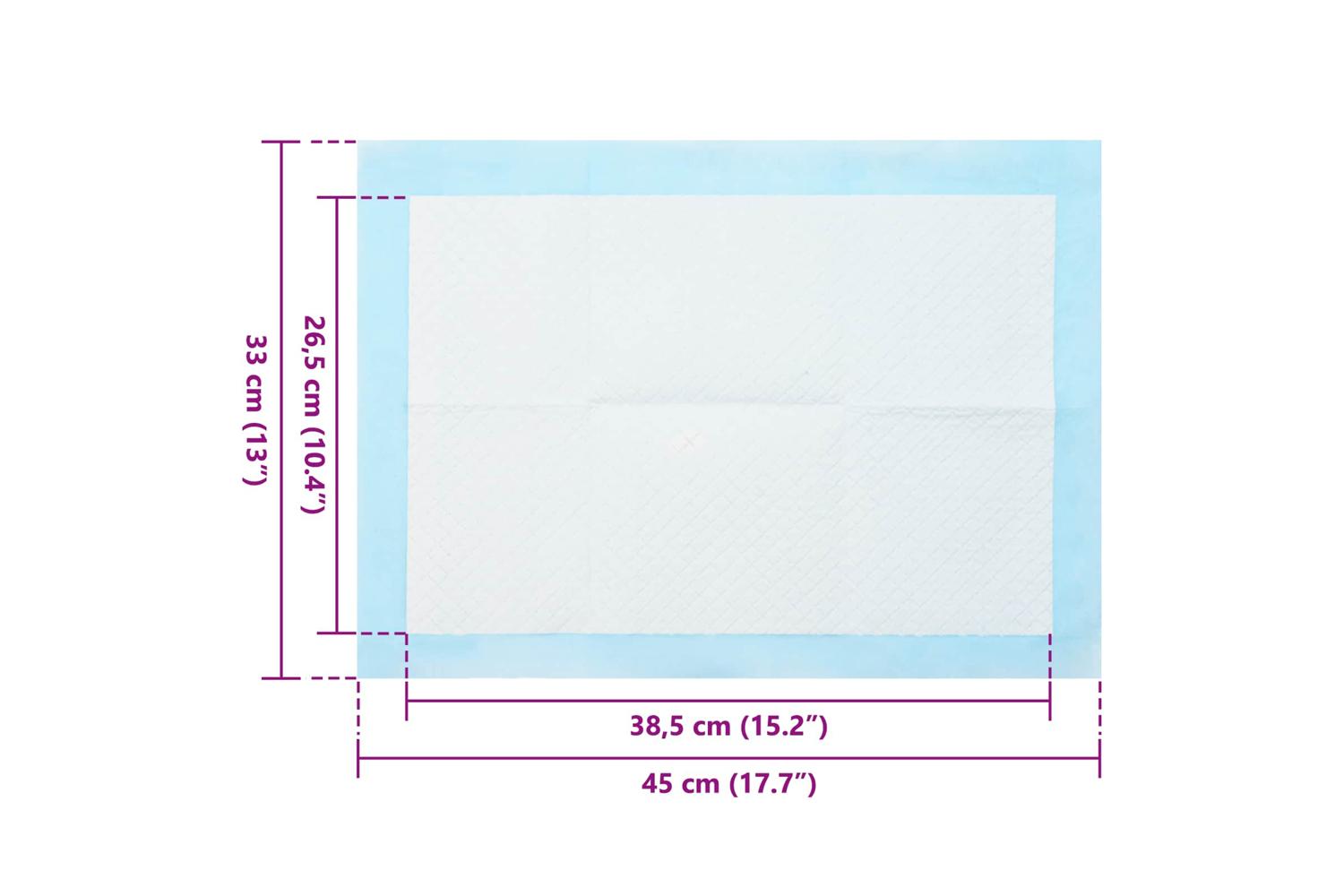 Vidaxl Pet Training Pad 50 Pcs Blue And White 45 X 33 Cm-6