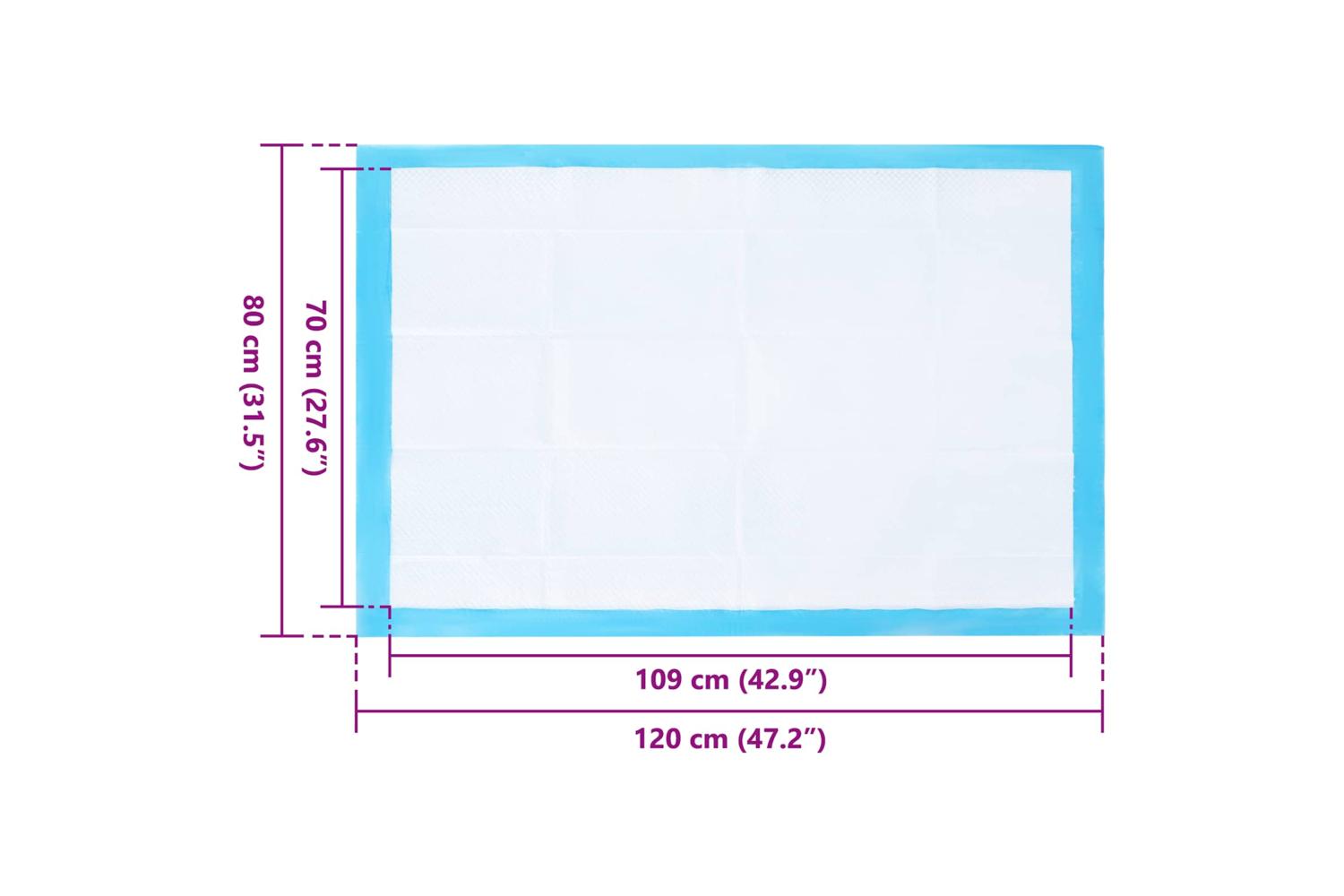 Vidaxl Pet Training Pad 300 Pcs Blue And White 120 X 80 Cm-10