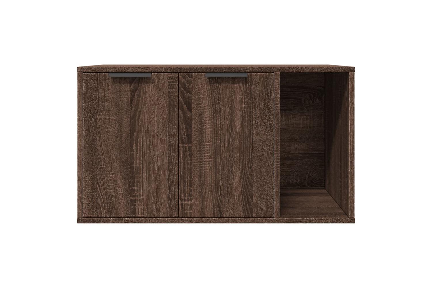 Vidaxl Cat Litter Box Enclosure Brown Oak 80x50x45 Cm Engineered Wood-5