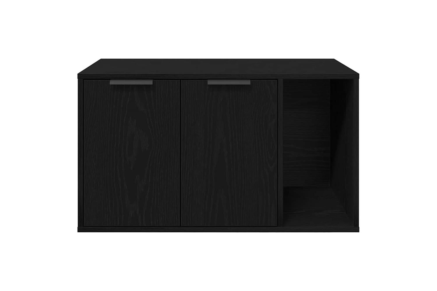 Vidaxl Cat Litter Box Enclosure Black Oak 80x50x45 Cm Engineered Wood-6