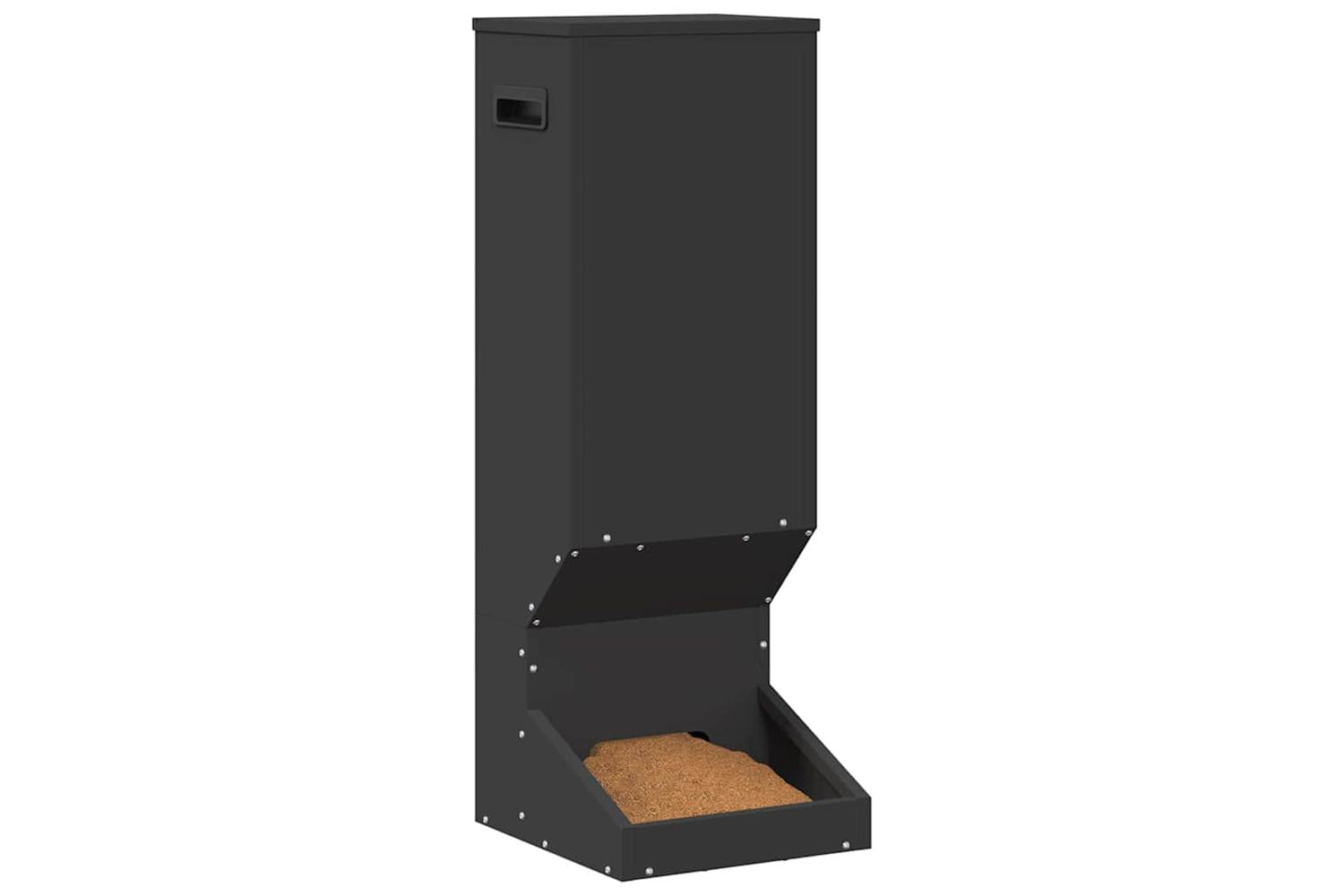 Vidaxl Deer Feeder Black 28 X 30 X 80 Cm Cold-rolled Steel-3