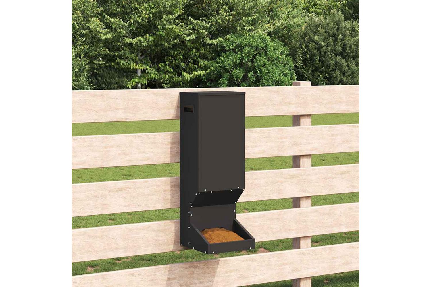 Vidaxl Deer Feeder Black 28 X 30 X 80 Cm Cold-rolled Steel-4