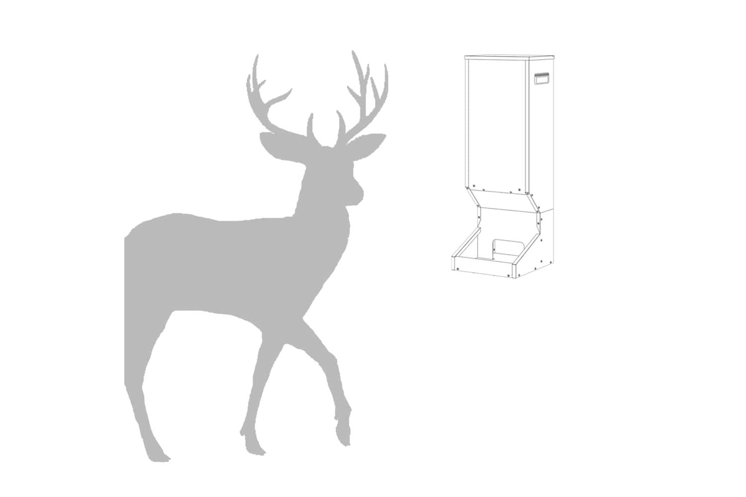 Vidaxl Deer Feeder Black 28 X 30 X 80 Cm Cold-rolled Steel-10