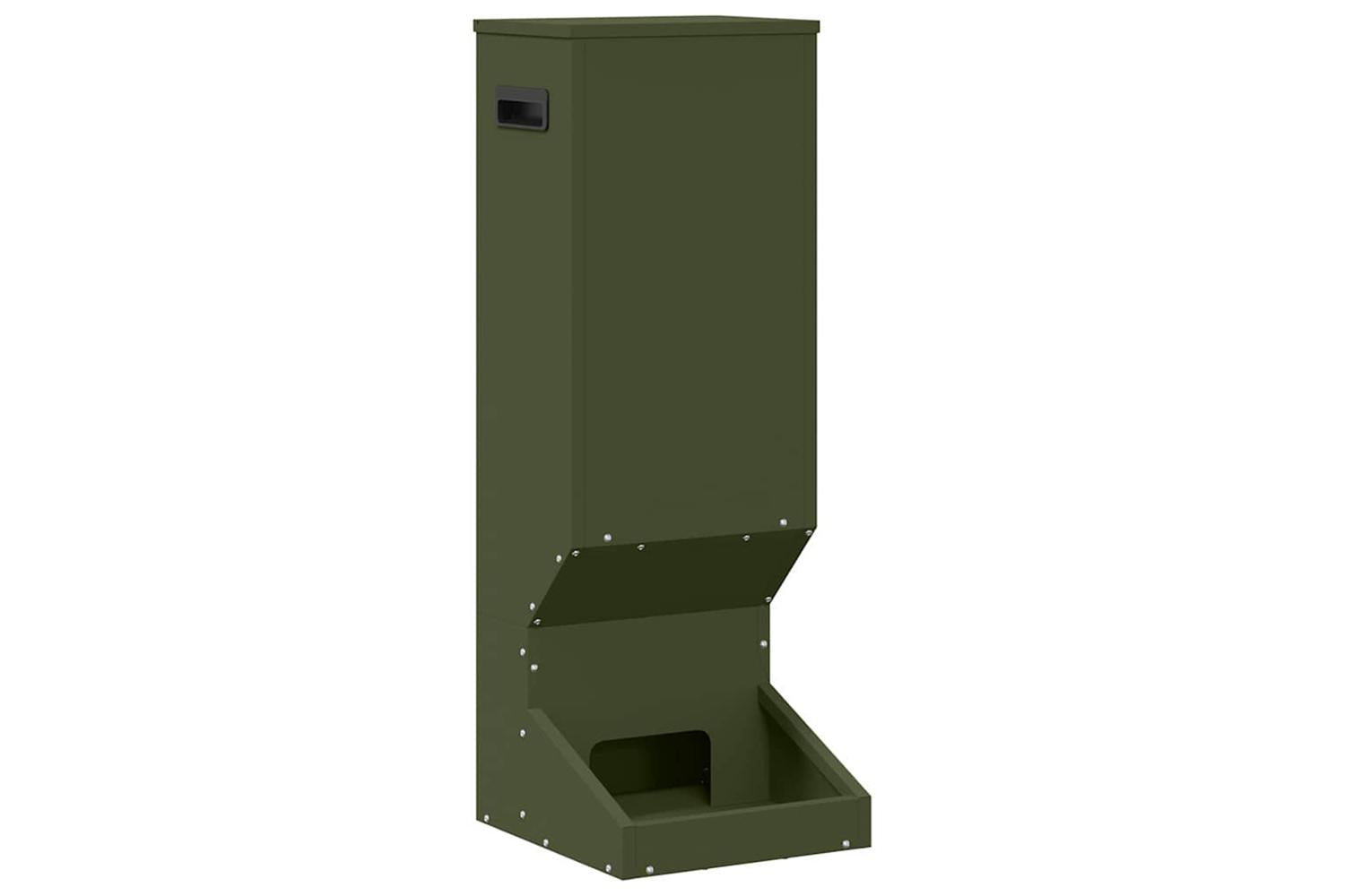 Vidaxl Deer Feeder Olive Green 28 X 30 X 80 Cm Cold-rolled Steel-2