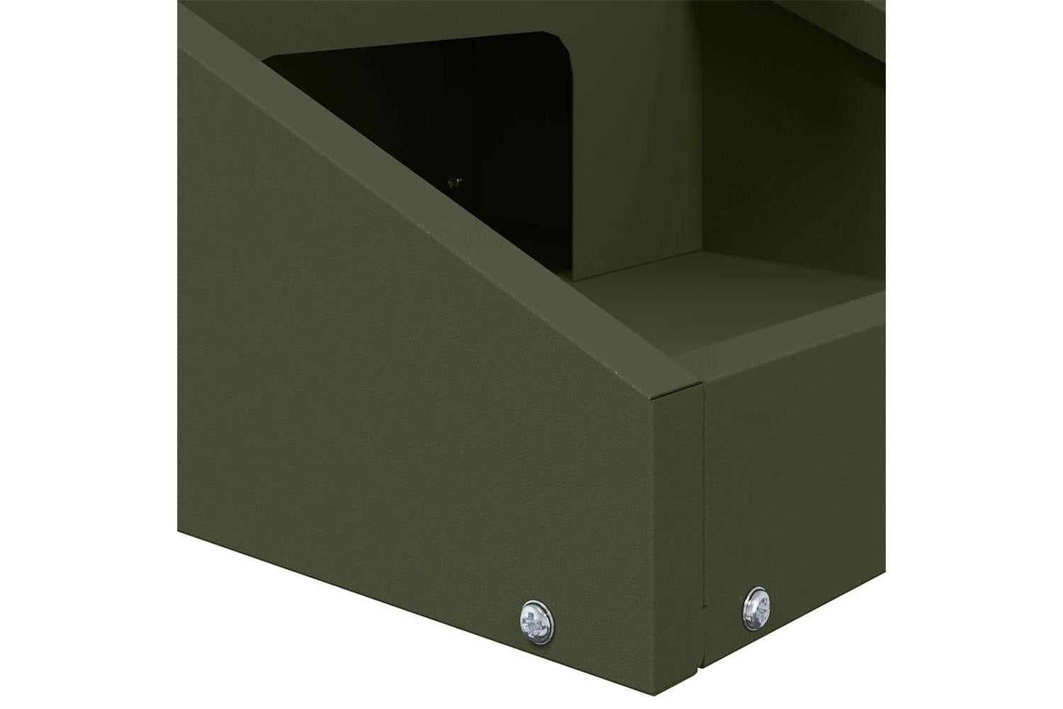 Vidaxl Deer Feeder Olive Green 28 X 30 X 80 Cm Cold-rolled Steel-9