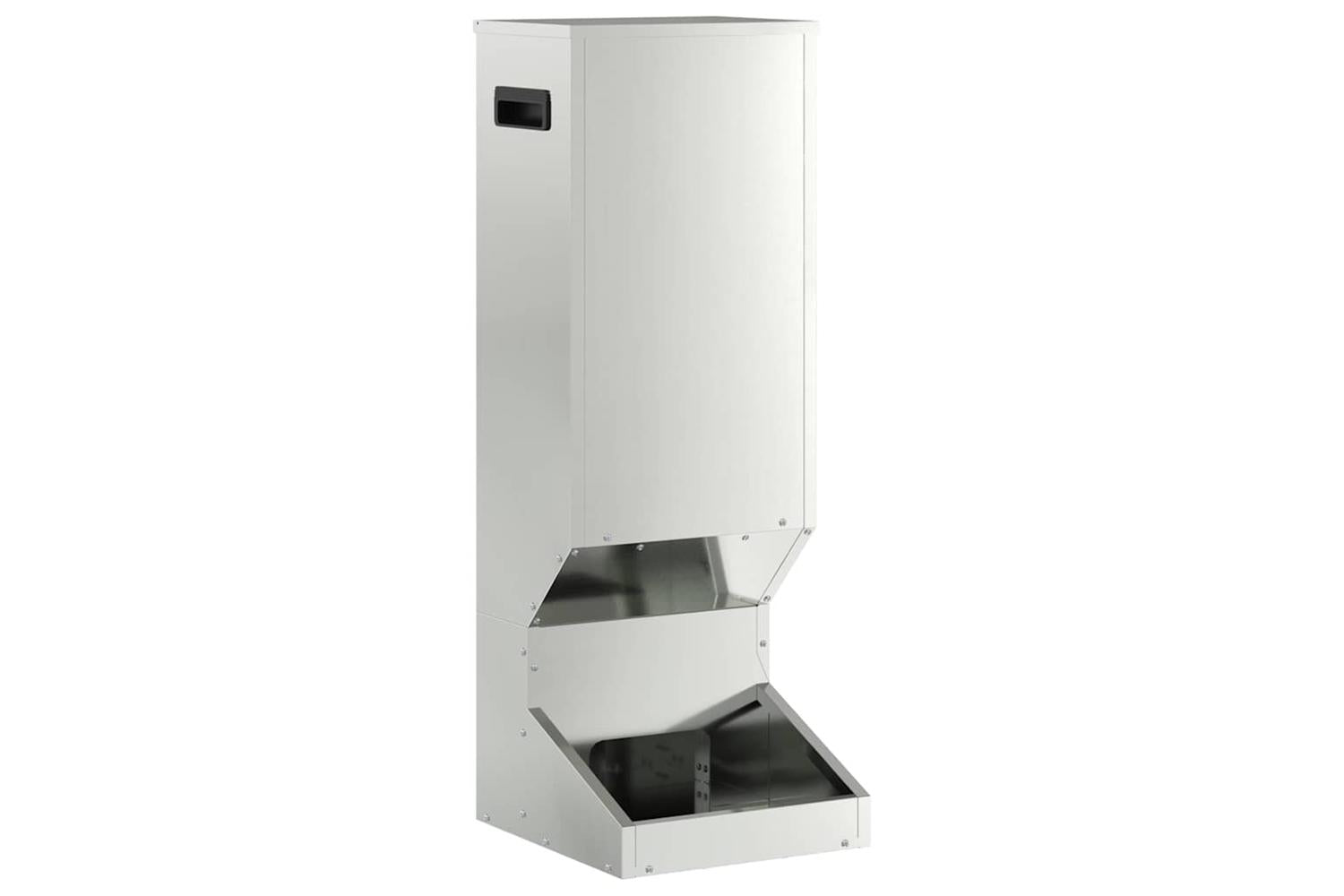 Vidaxl Deer Feeder Silver 28 X 30 X 80 Cm Galvanised Steel