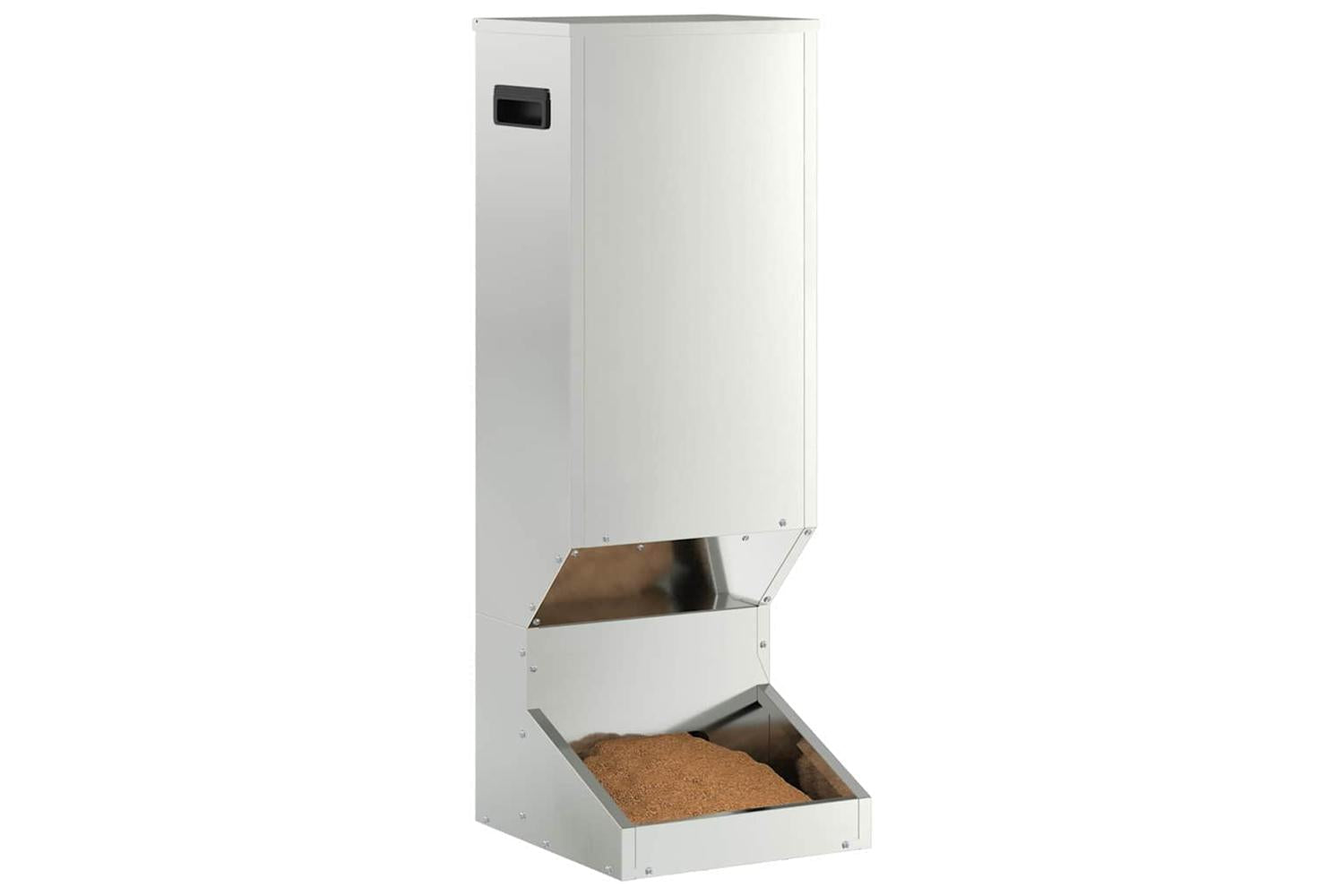 Vidaxl Deer Feeder Silver 28 X 30 X 80 Cm Galvanised Steel-3
