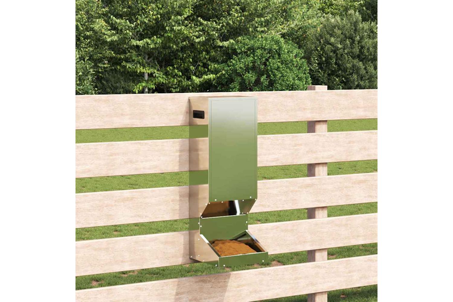 Vidaxl Deer Feeder Silver 28 X 30 X 80 Cm Galvanised Steel-4
