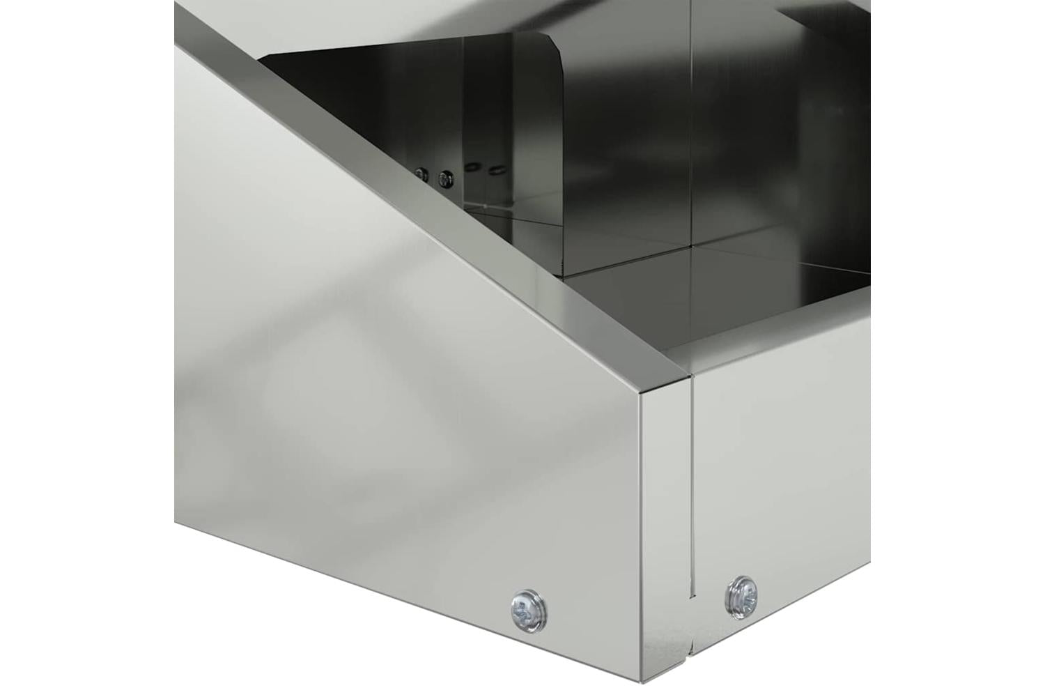 Vidaxl Deer Feeder Silver 28 X 30 X 80 Cm Galvanised Steel-9
