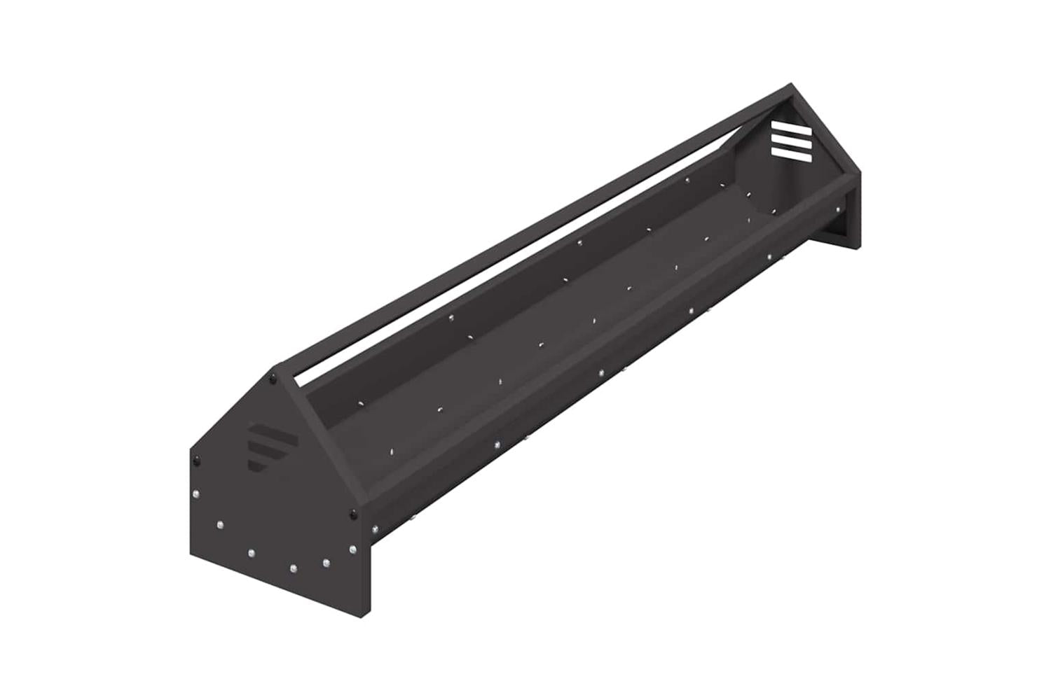 Vidaxl Chicken Feeding Trough Black 108 X 205 X 20 Cm-2