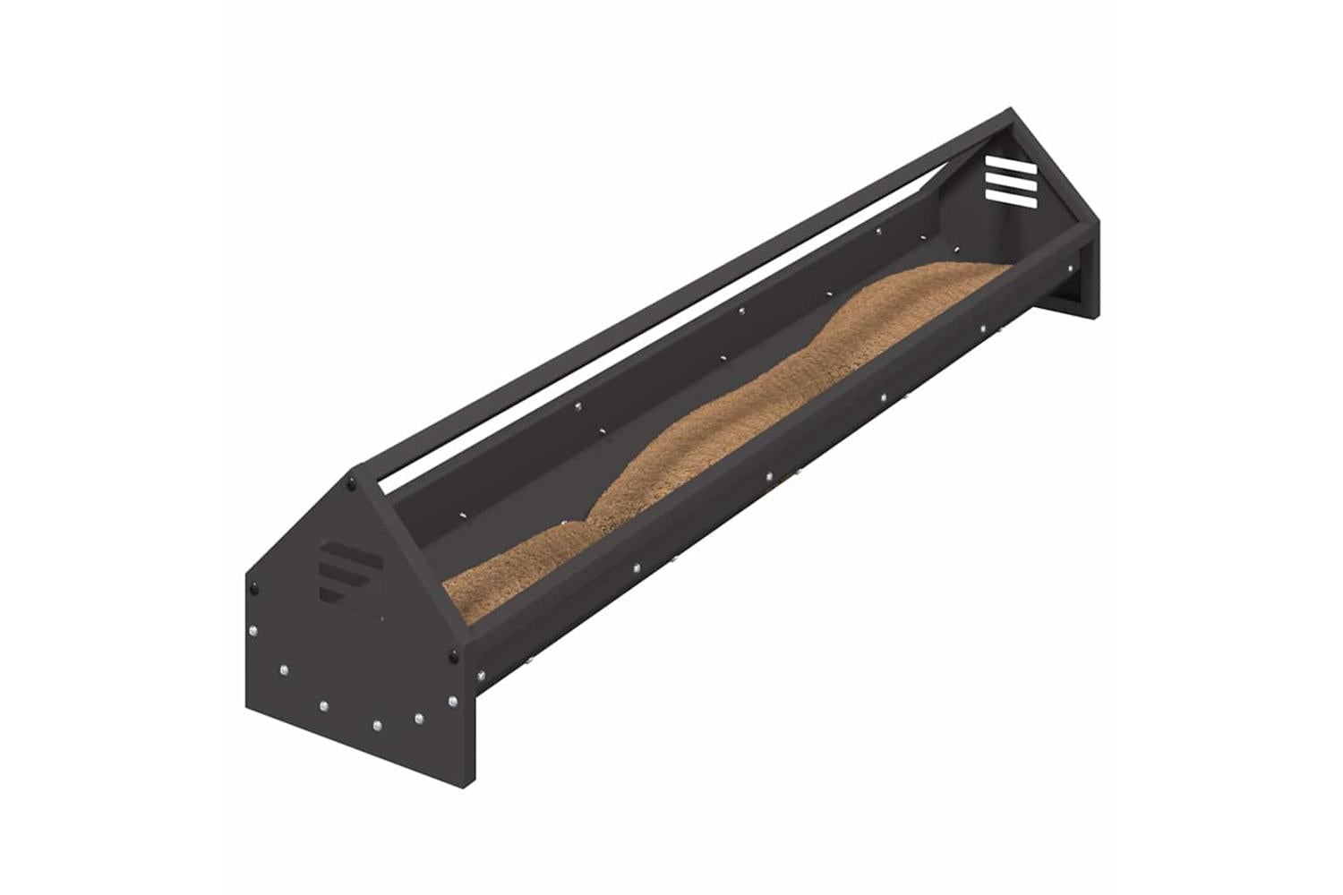 Vidaxl Chicken Feeding Trough Black 108 X 205 X 20 Cm-3