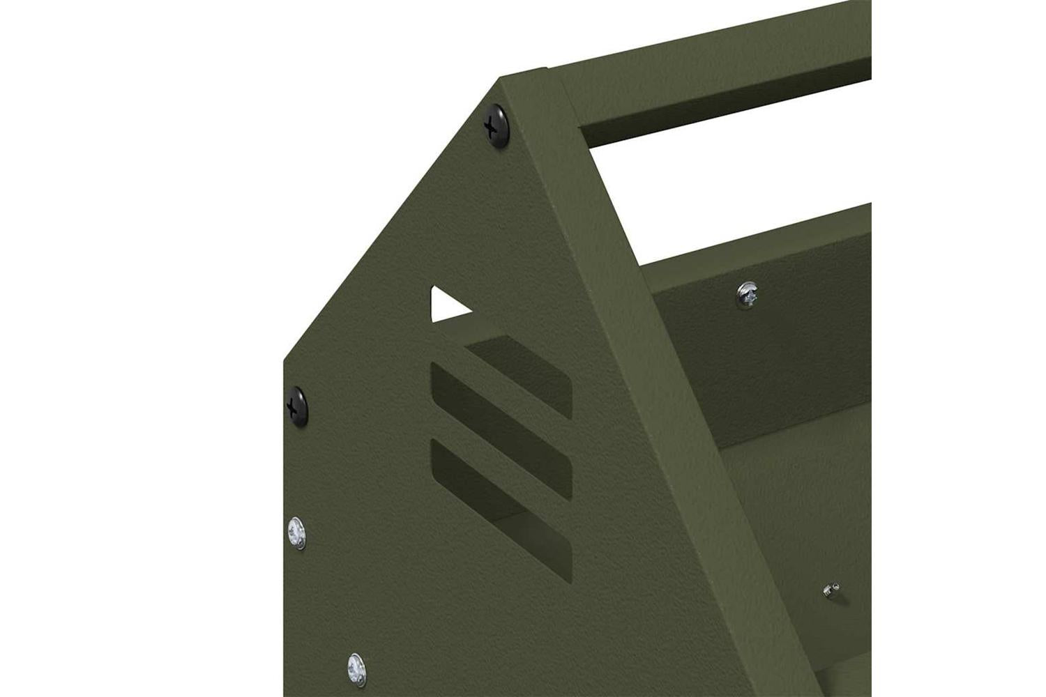 Vidaxl Chicken Feeding Trough Olive Green 108 X 205 X 20 Cm-7