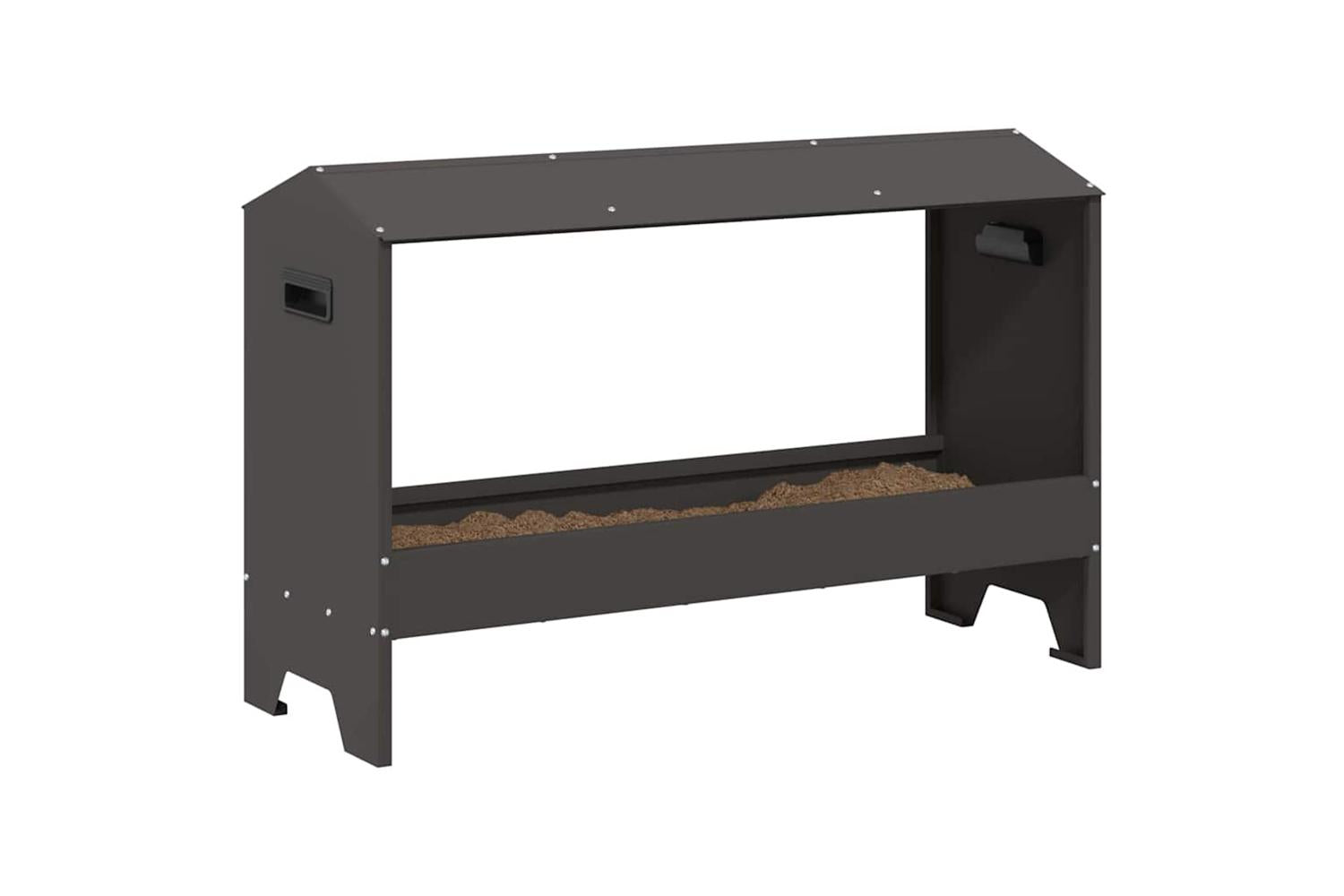 Vidaxl Chicken Feeding Trough Black 81 X 32 X 535 Cm-3