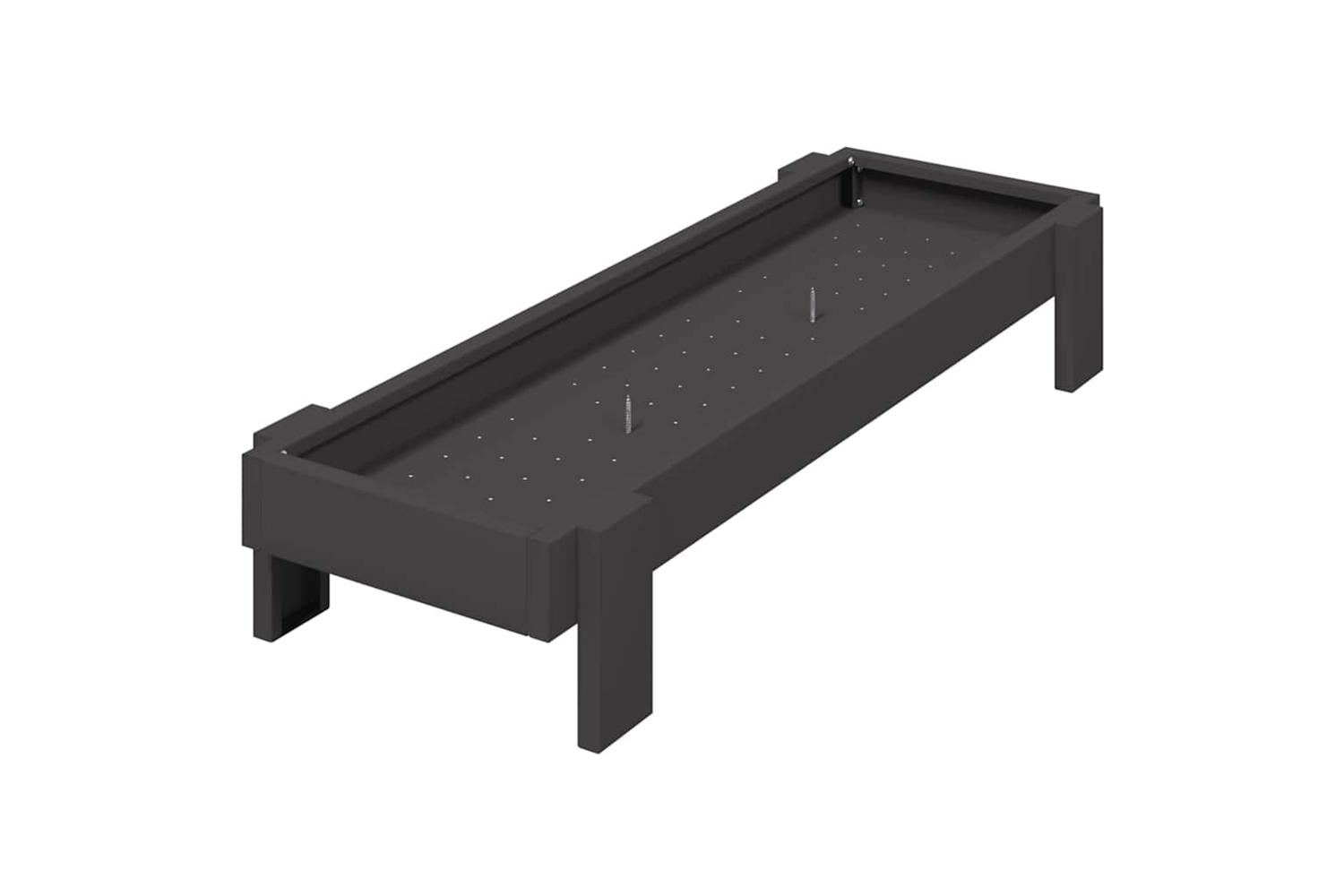 Vidaxl Chicken Feeding Trough Black 80 X 28 X 135 Cm-2