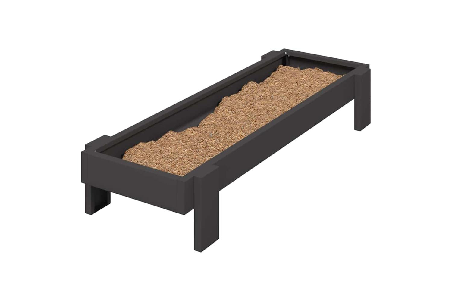 Vidaxl Chicken Feeding Trough Black 80 X 28 X 135 Cm-3