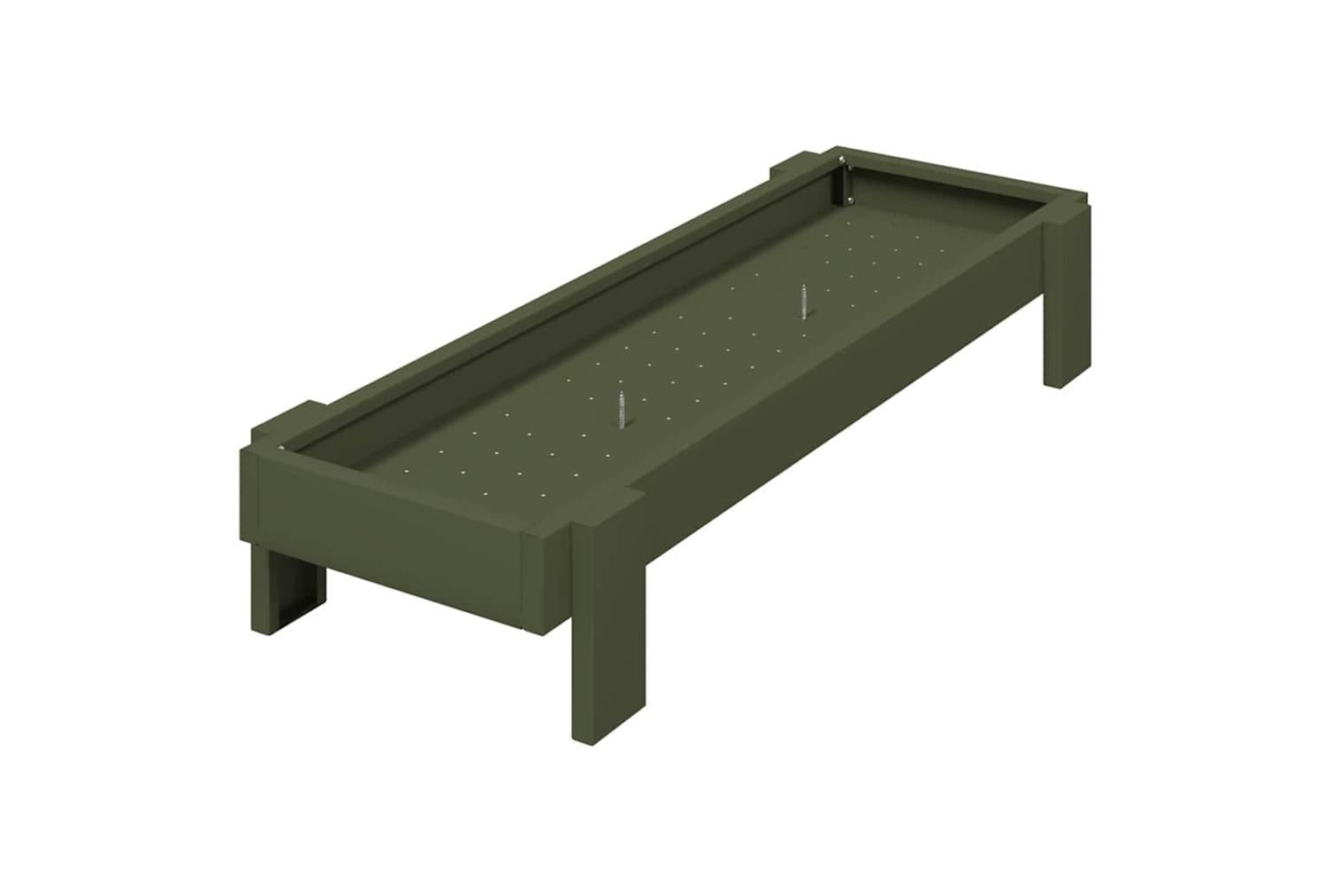 Vidaxl Chicken Feeding Trough Olive Green 80 X 28 X 135 Cm-2