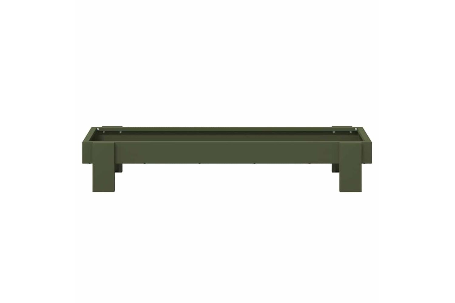 Vidaxl Chicken Feeding Trough Olive Green 80 X 28 X 135 Cm-5