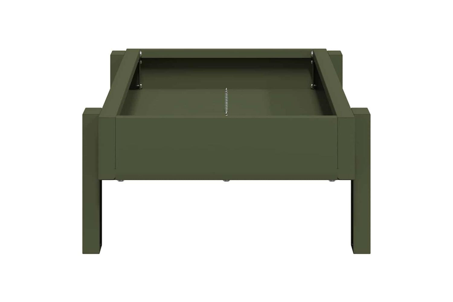 Vidaxl Chicken Feeding Trough Olive Green 80 X 28 X 135 Cm-6