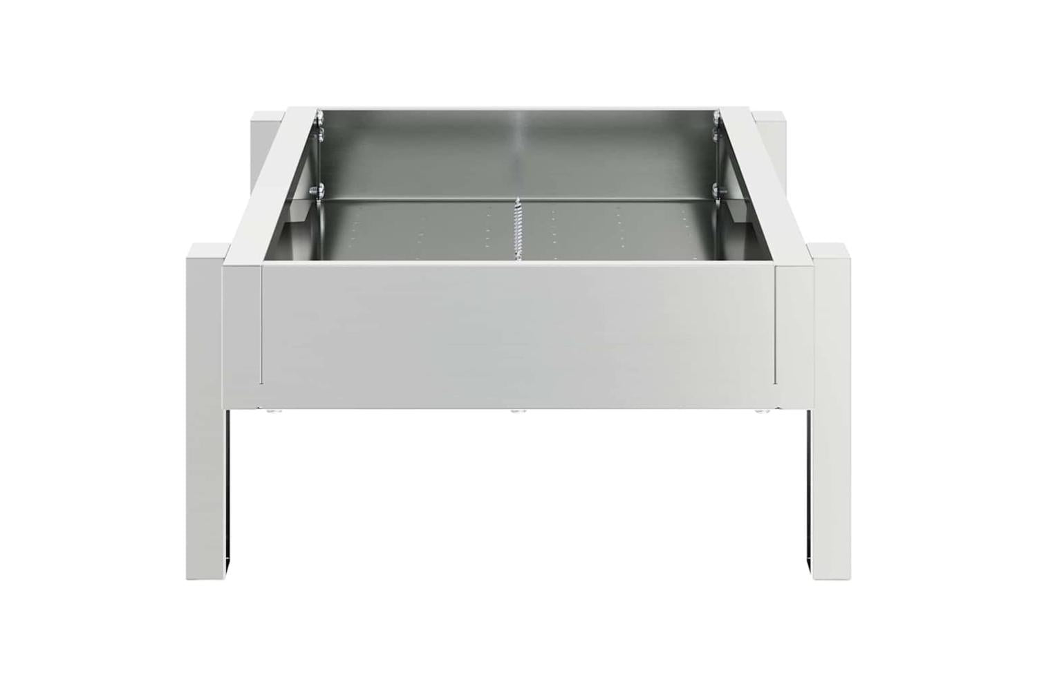 Vidaxl Chicken Feeding Trough Silver 80 X 28 X 135 Cm-6