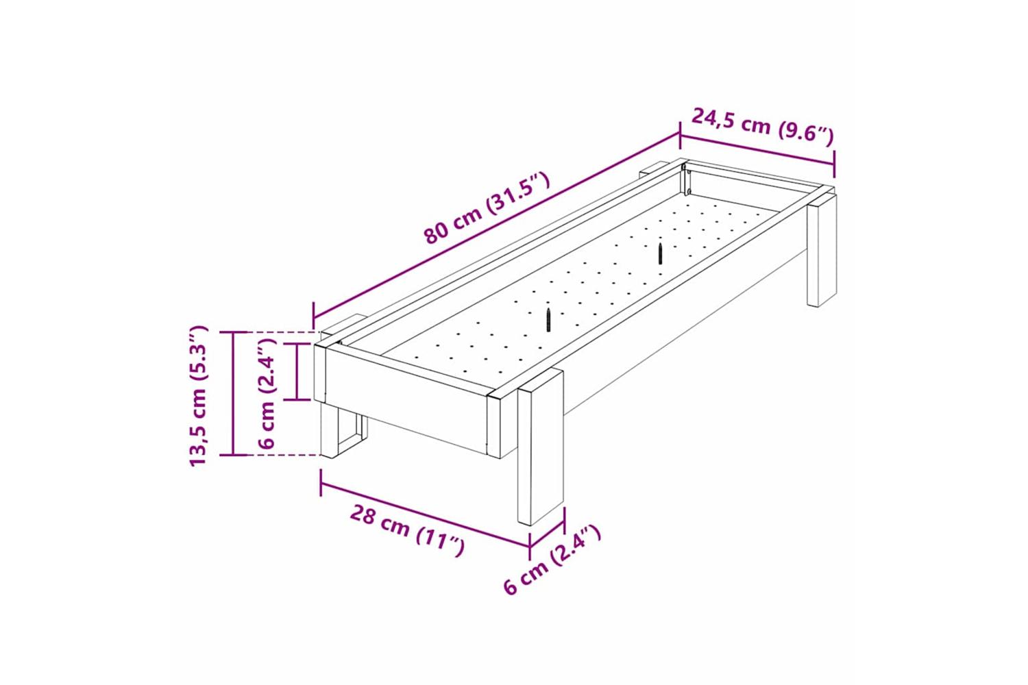 Vidaxl Chicken Feeding Trough Silver 80 X 28 X 135 Cm-10