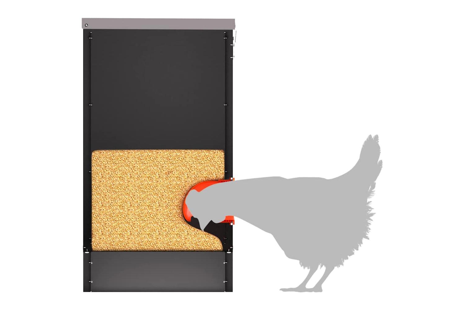 Vidaxl Chicken Feeder Black 605 X 29 X 51 Cm Cold-rolled Steel-8