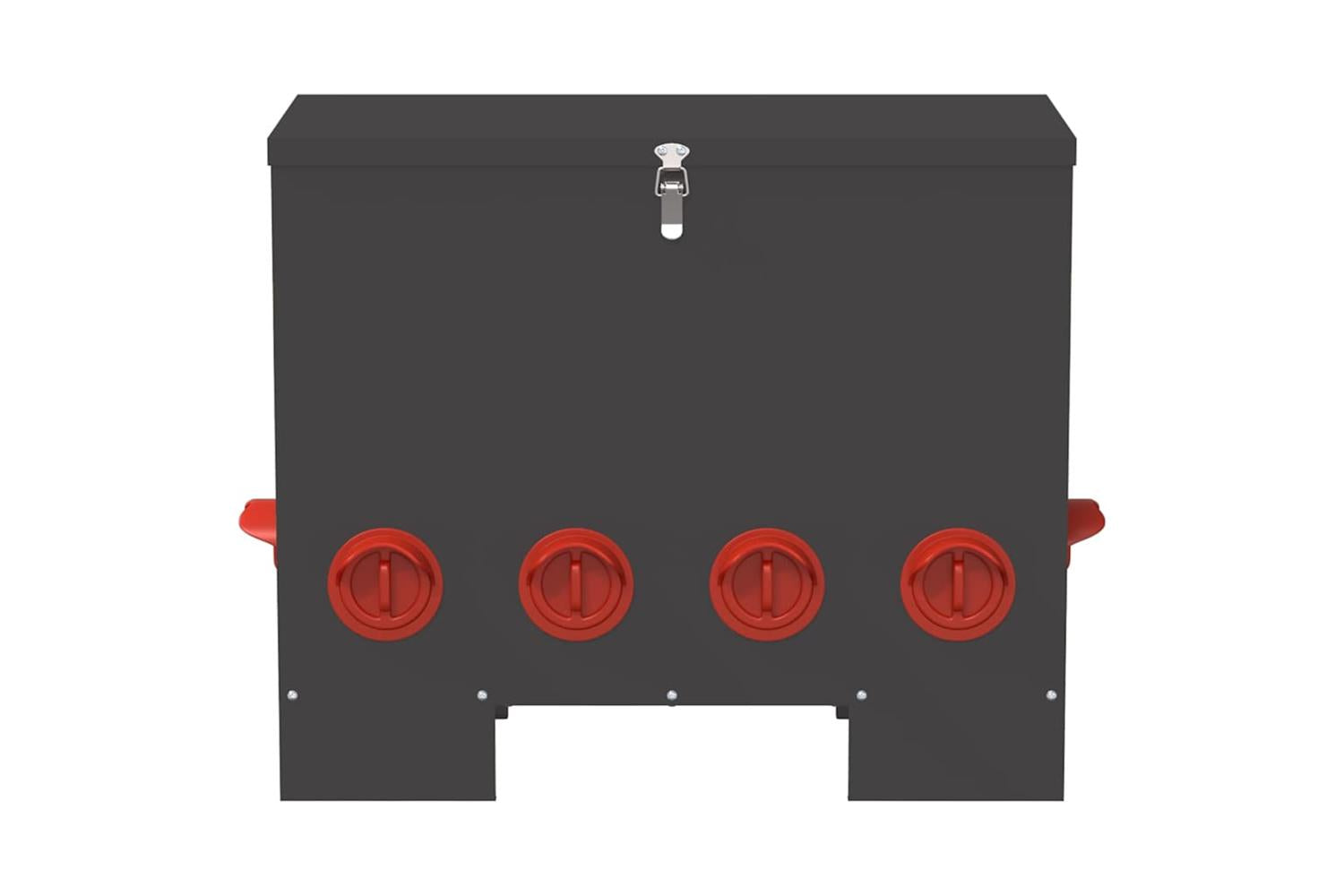 Vidaxl Chicken Feeder Black 605 X 29 X 51 Cm Cold-rolled Steel-5