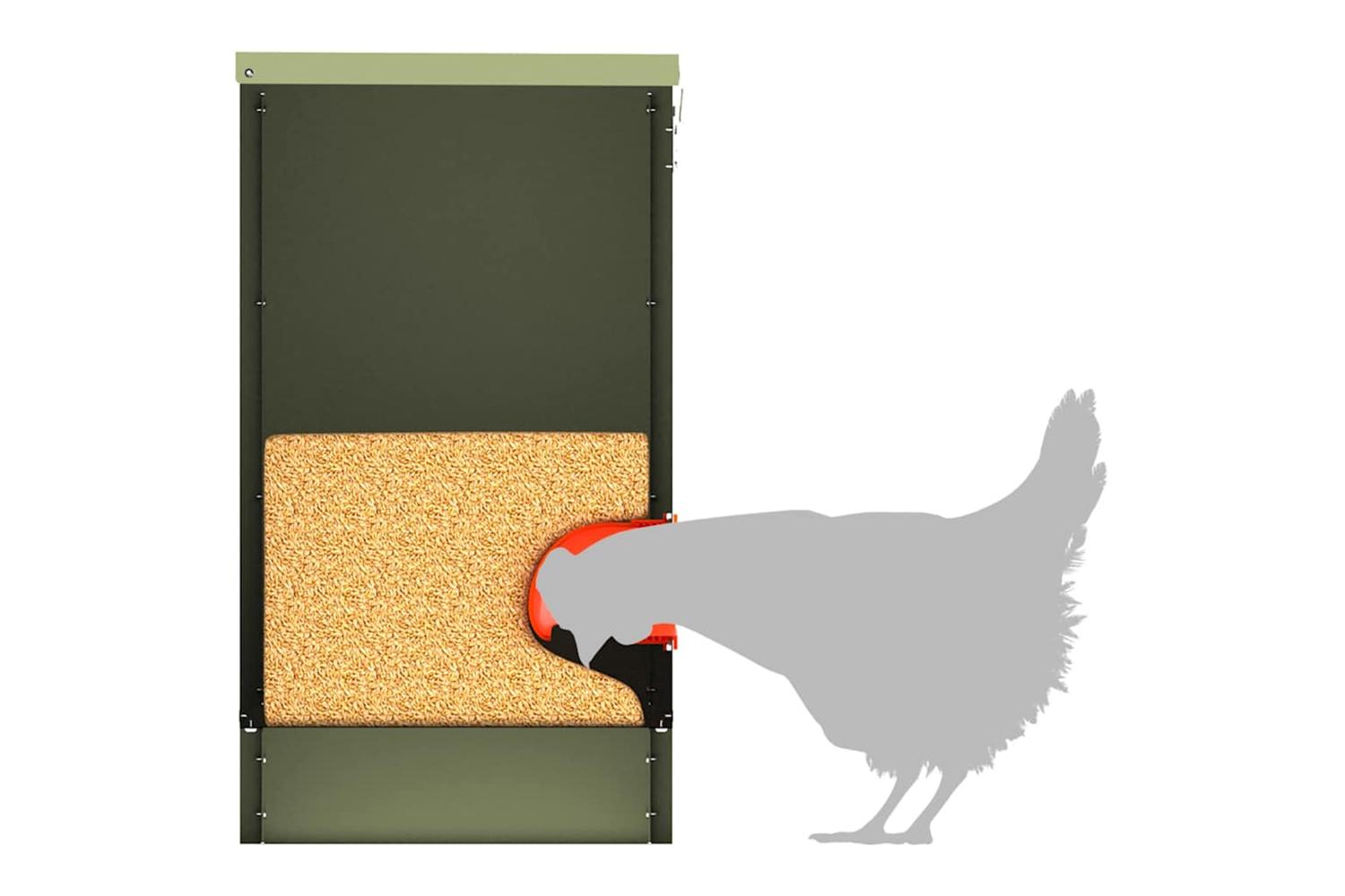 Vidaxl Chicken Feeder Olive Green 605 X 29 X 51 Cm Cold-rolled Steel-10