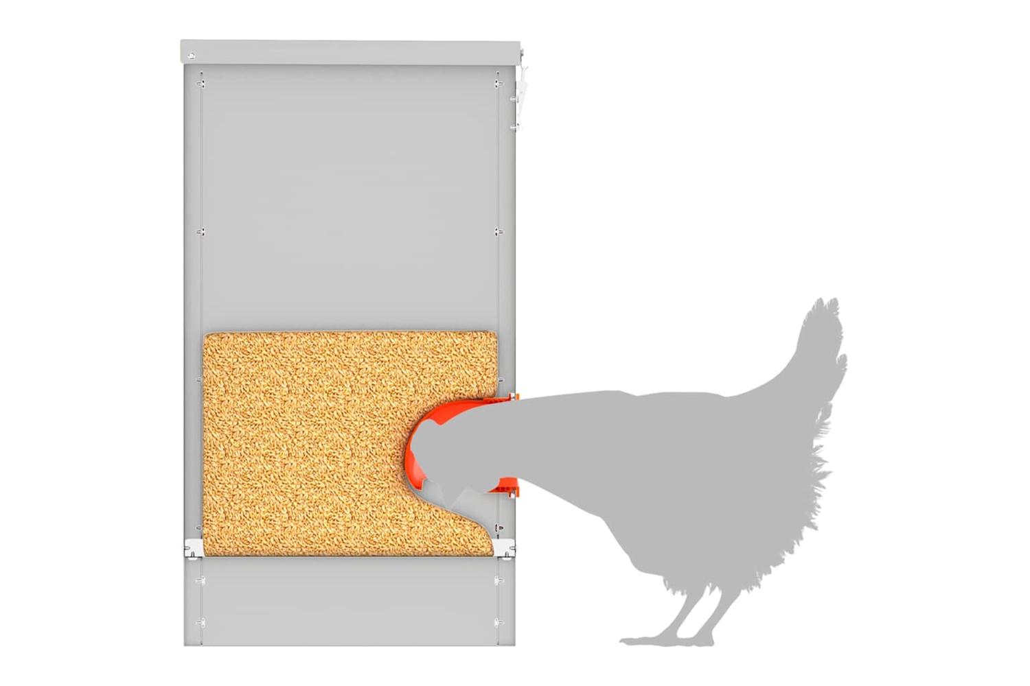 Vidaxl Chicken Feeder Silver 605 X 29 X 51 Cm Galvanised Steel-9