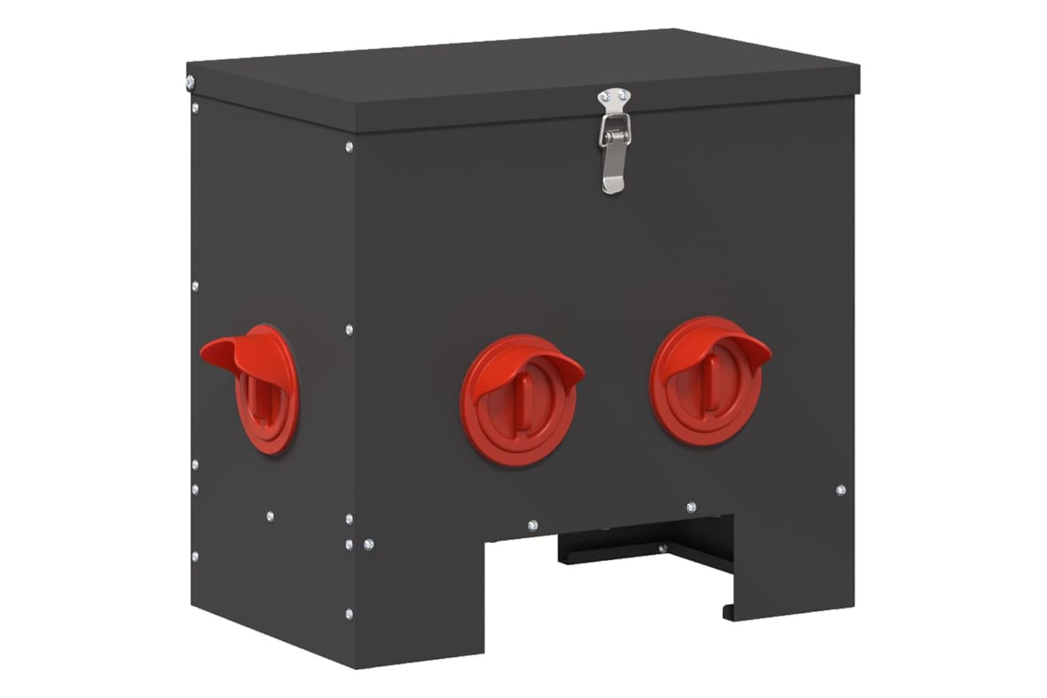 Vidaxl Chicken Feeder Black 405 X 25 X 38 Cm Cold-rolled Steel