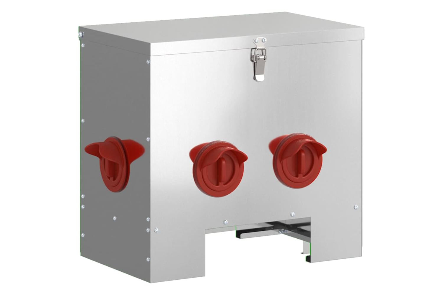 Vidaxl Chicken Feeder Silver 405 X 25 X 38 Cm Galvanised Steel-2