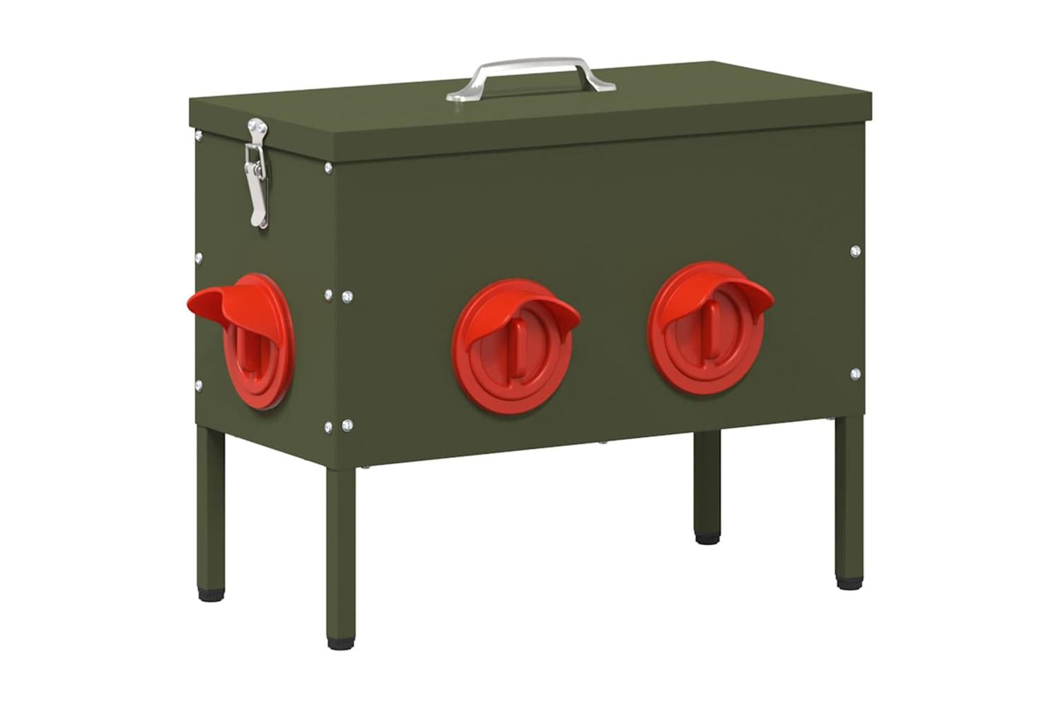 Vidaxl Chicken Feeder Olive Green 415 X 205 X 33 Cm-2