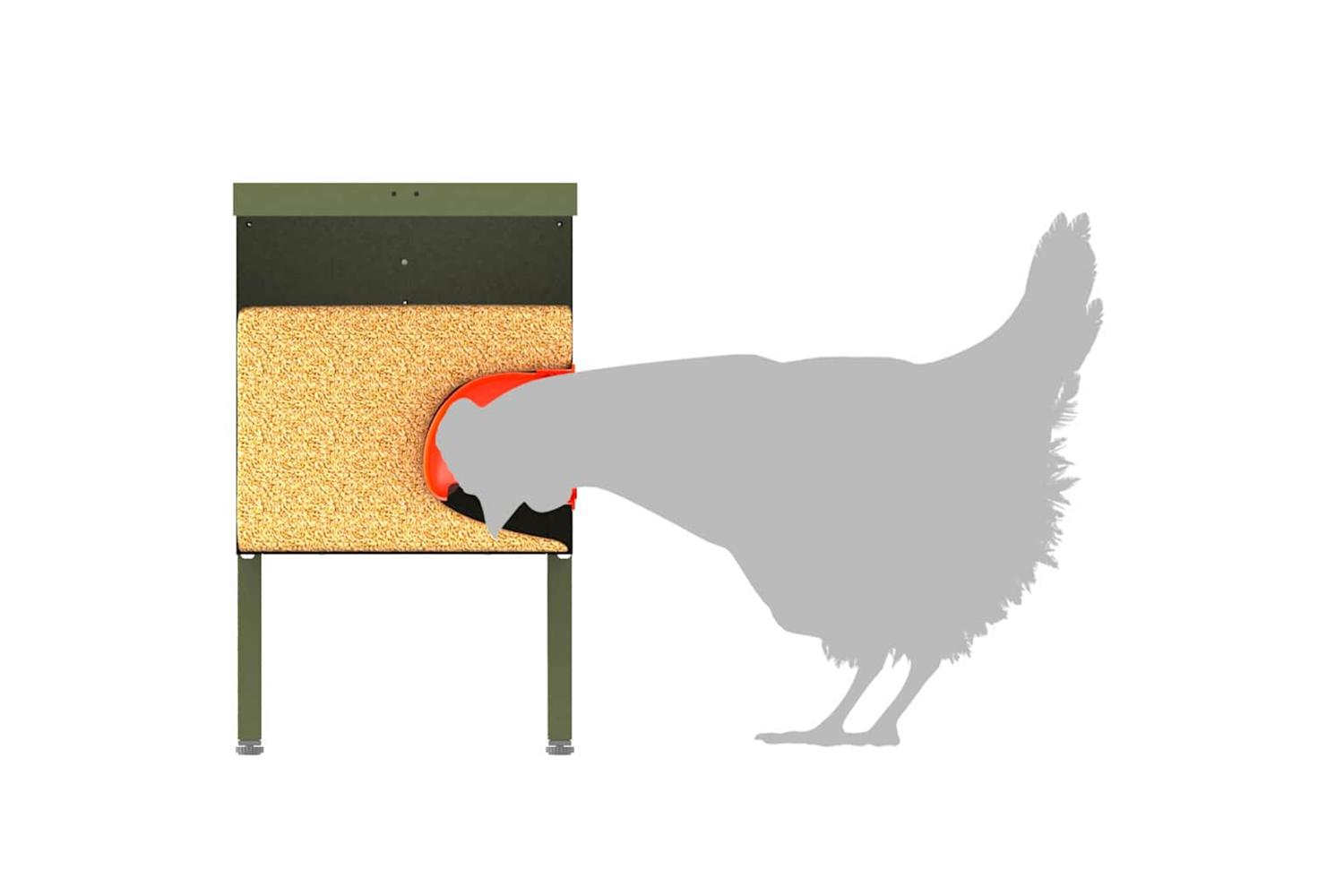 Vidaxl Chicken Feeder Olive Green 415 X 205 X 33 Cm-8