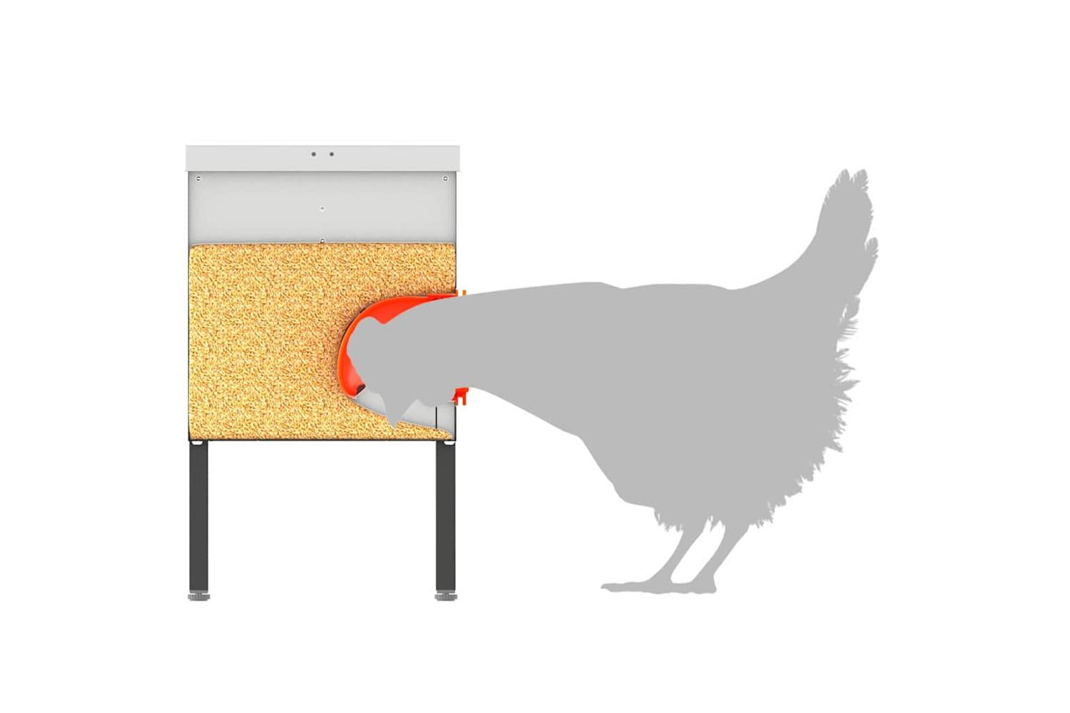 Vidaxl Chicken Feeder Silver 415 X 205 X 33 Cm Galvanised Steel-9