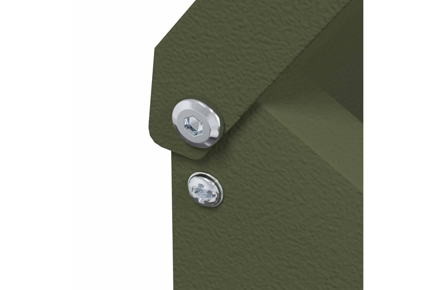 Vidaxl Chicken Feeder Olive Green 21 X 16 X 33 Cm Cold-rolled Steel-6