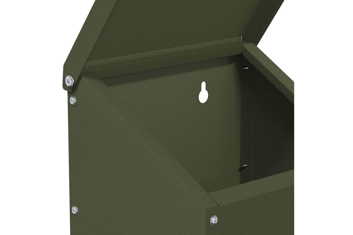 Vidaxl Chicken Feeder Olive Green 21 X 16 X 33 Cm Cold-rolled Steel-7