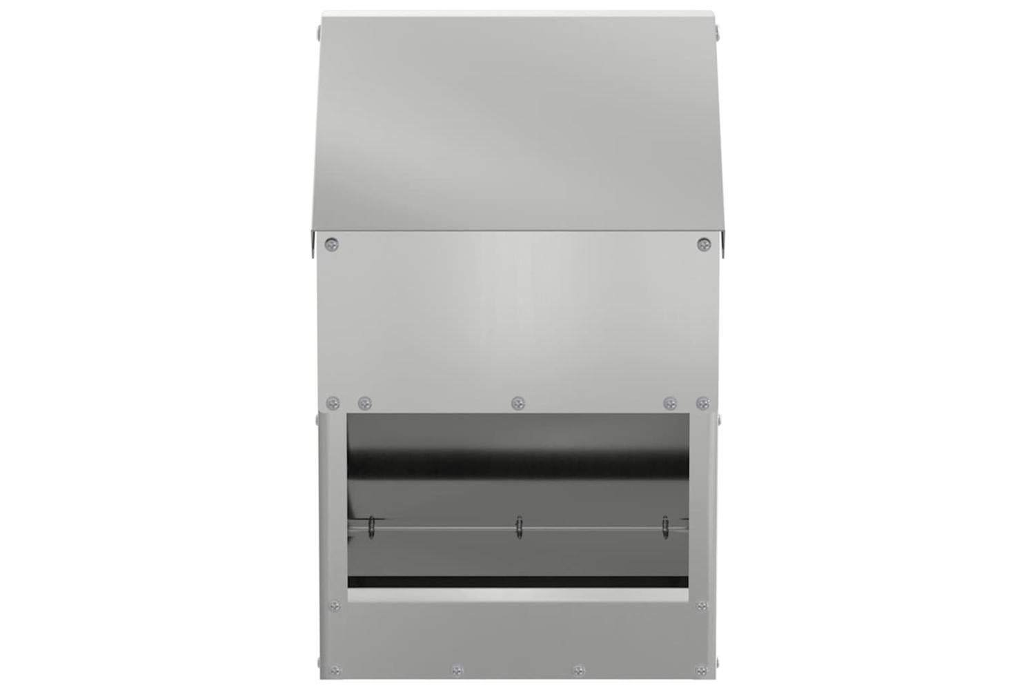 Vidaxl Chicken Feeder Silver 21 X 16 X 33 Cm Galvanised Steel-4