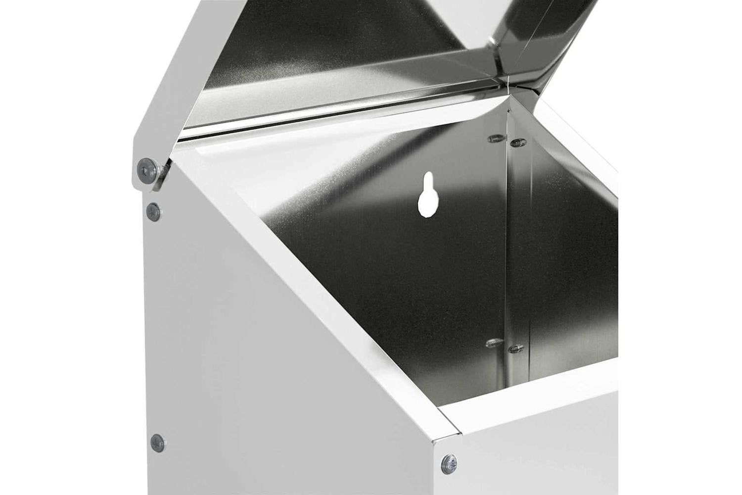 Vidaxl Chicken Feeder Silver 21 X 16 X 33 Cm Galvanised Steel-7