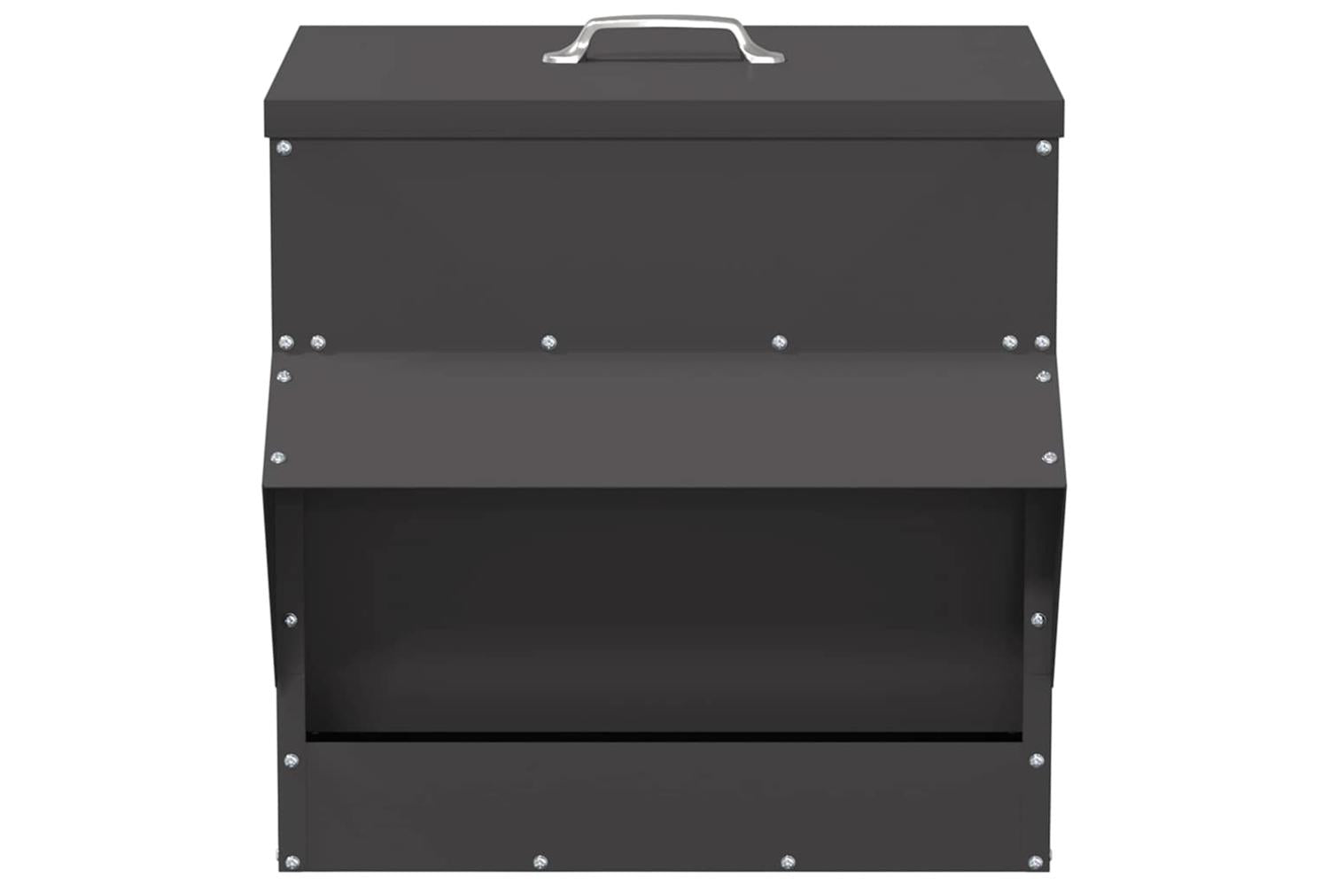 Vidaxl Chicken Feeder Black 405 X 45 X 41 Cm Cold-rolled Steel-5