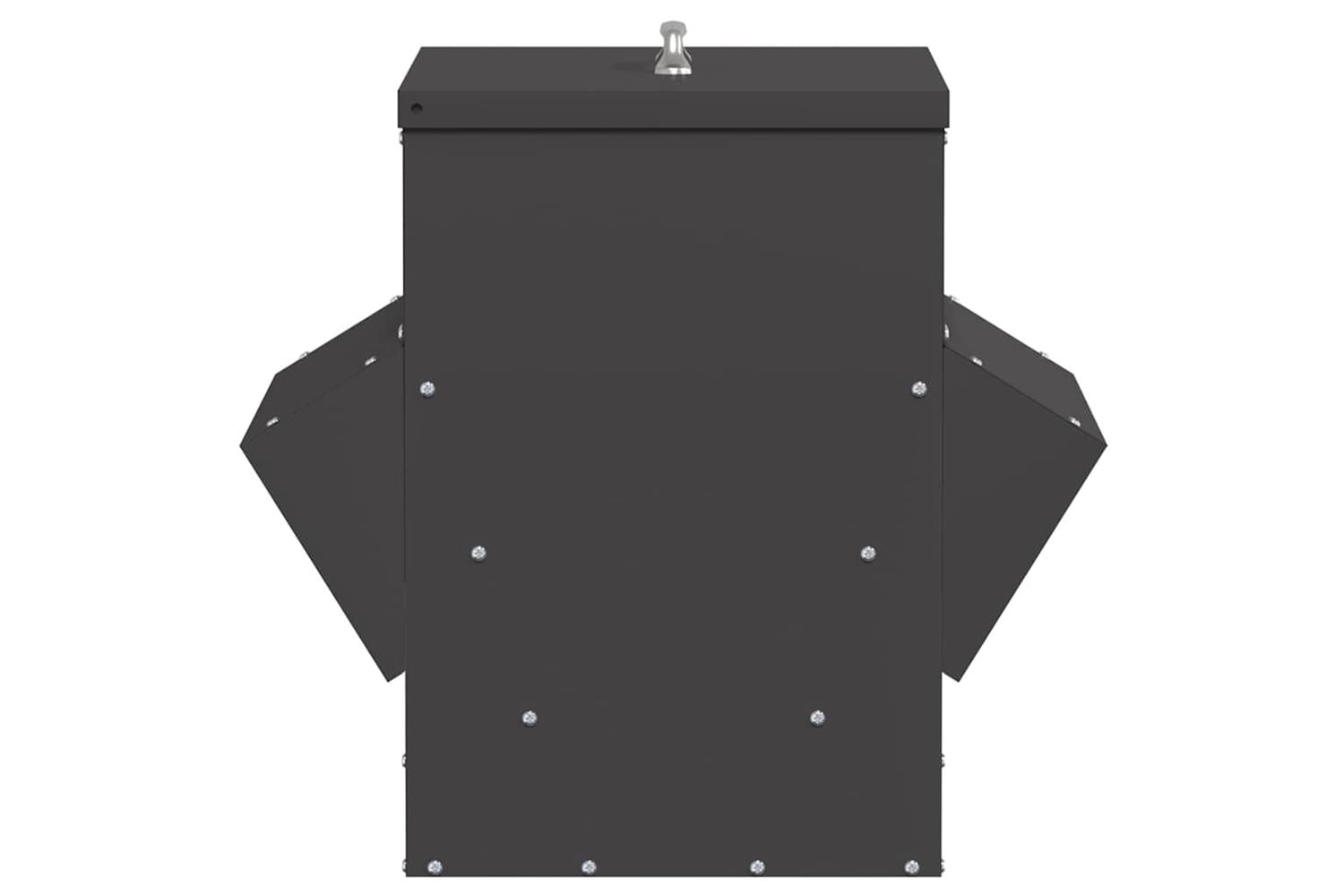 Vidaxl Chicken Feeder Black 405 X 45 X 41 Cm Cold-rolled Steel-6