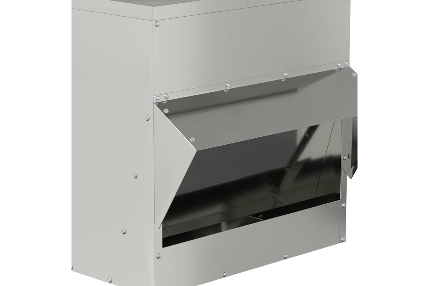 Vidaxl Chicken Feeder Silver 405 X 45 X 41 Cm Galvanised Steel-8