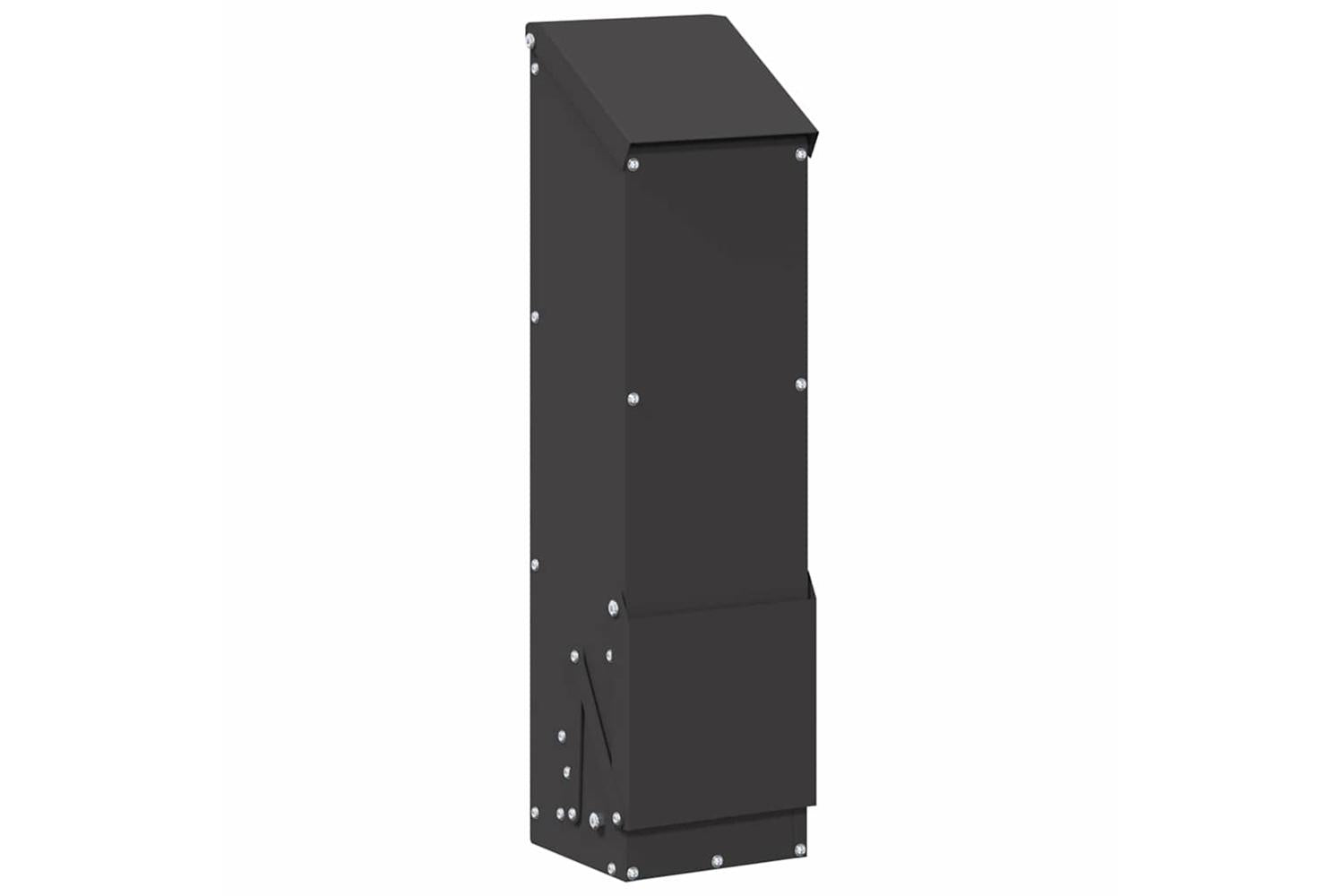 Vidaxl Chicken Feeder Black 13 X 12 X 51 Cm Cold-rolled Steel-2