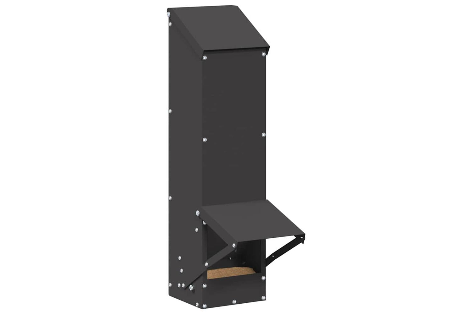 Vidaxl Chicken Feeder Black 13 X 12 X 51 Cm Cold-rolled Steel-3