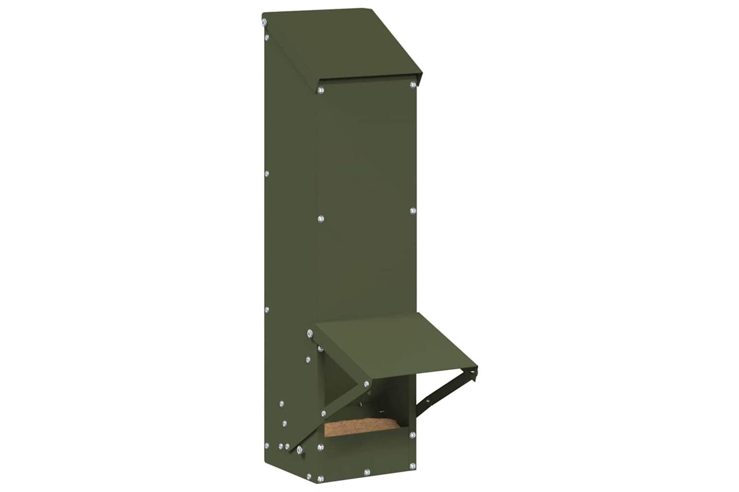 Vidaxl Chicken Feeder Olive Green 13 X 12 X 51 Cm Cold-rolled Steel-3