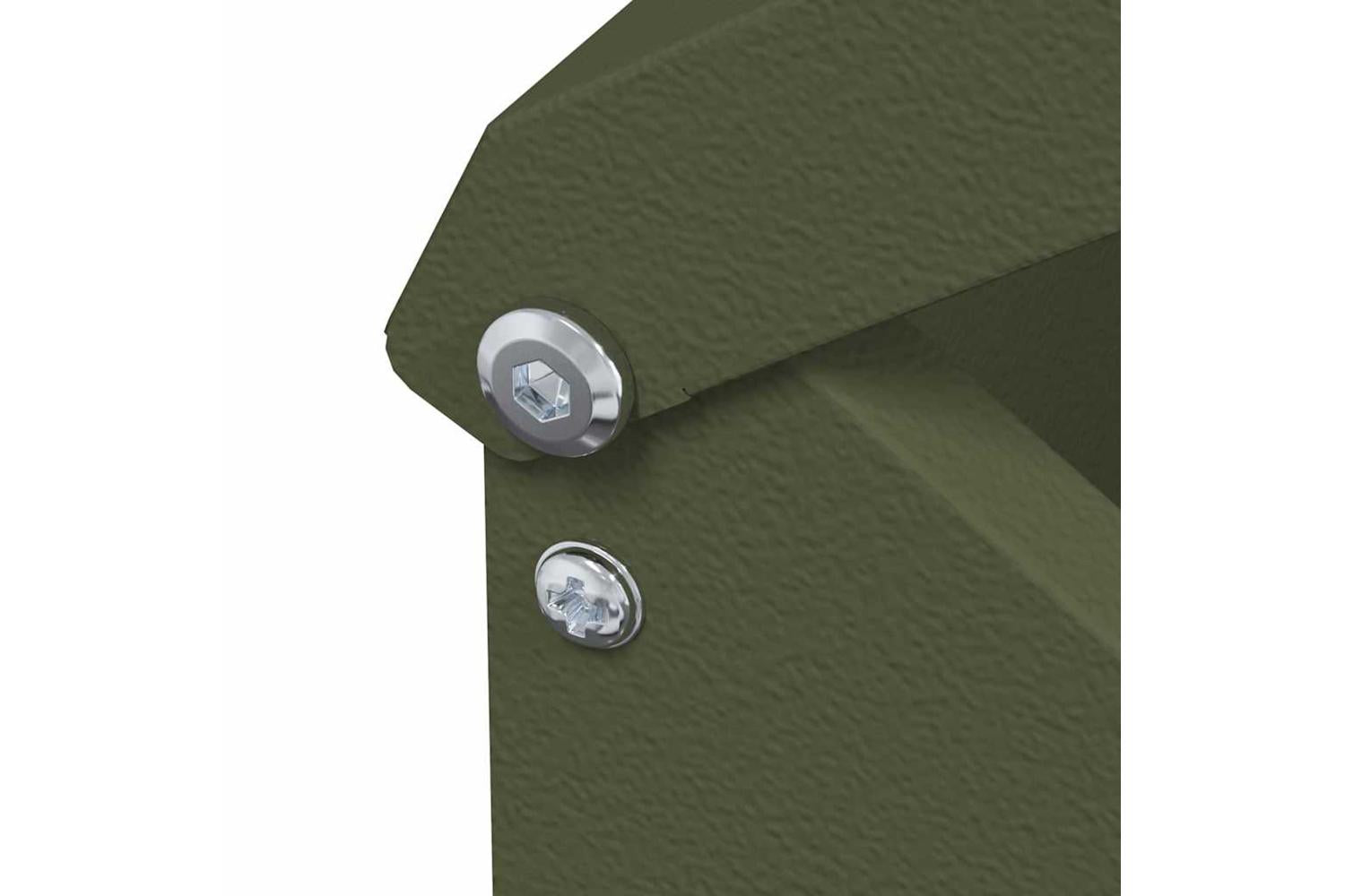 Vidaxl Chicken Feeder Olive Green 13 X 12 X 51 Cm Cold-rolled Steel-7