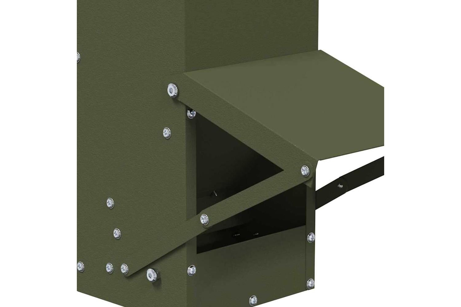 Vidaxl Chicken Feeder Olive Green 13 X 12 X 51 Cm Cold-rolled Steel-8