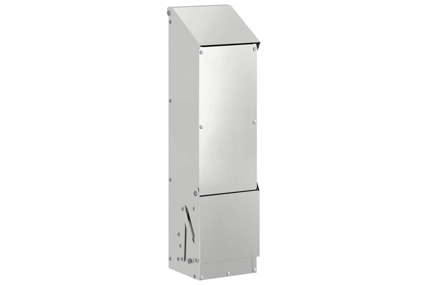 Vidaxl Chicken Feeder Silver 13 X 12 X 51 Cm Galvanised Steel-2